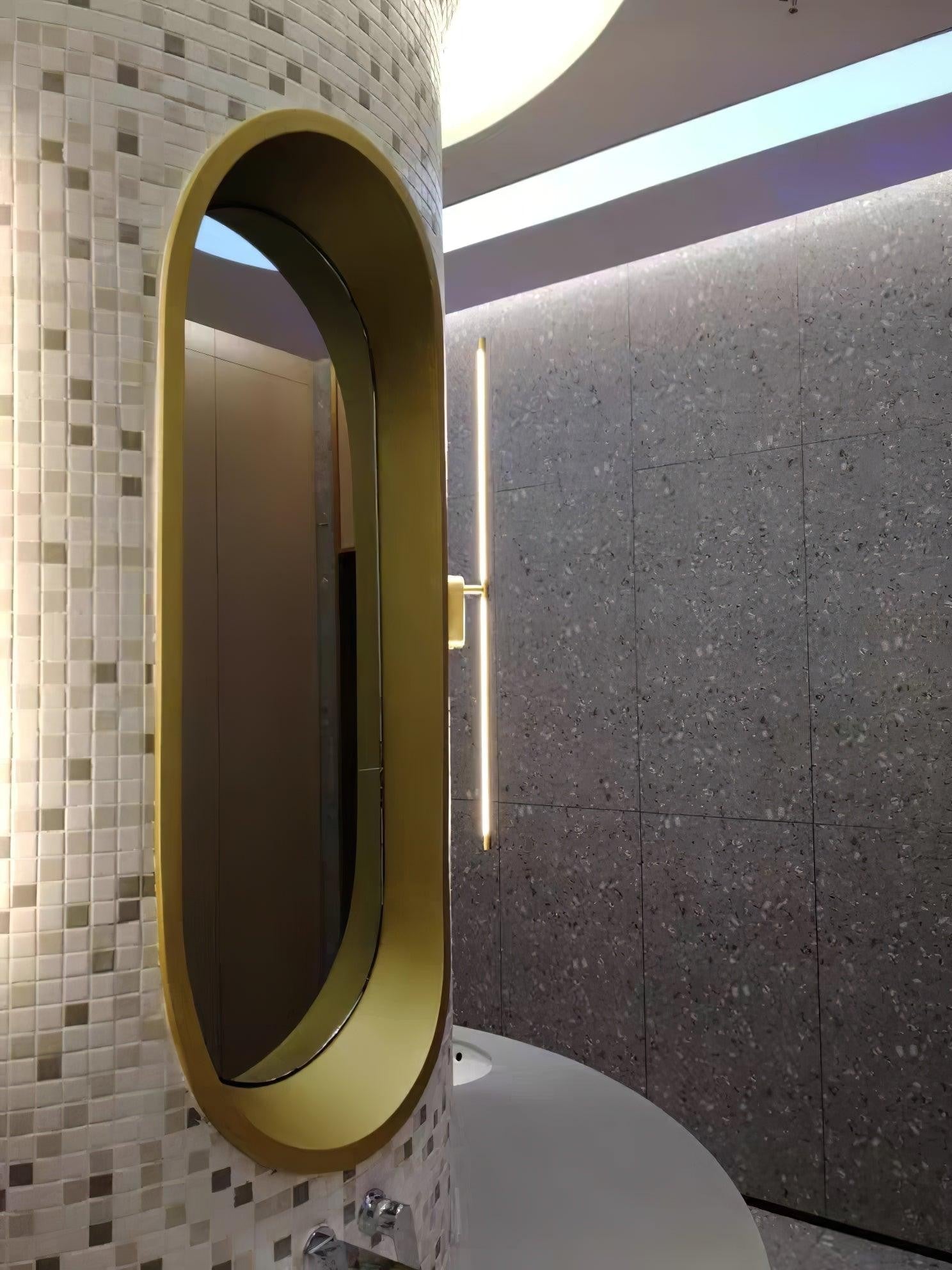 Linear Brass Wall Light, Bedroom Wall Sconce, detail 33