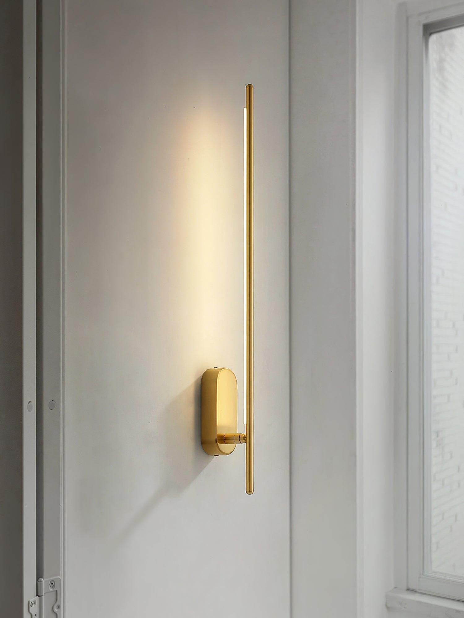Linear Brass Wall Light, Bedroom Wall Sconce, detail 36