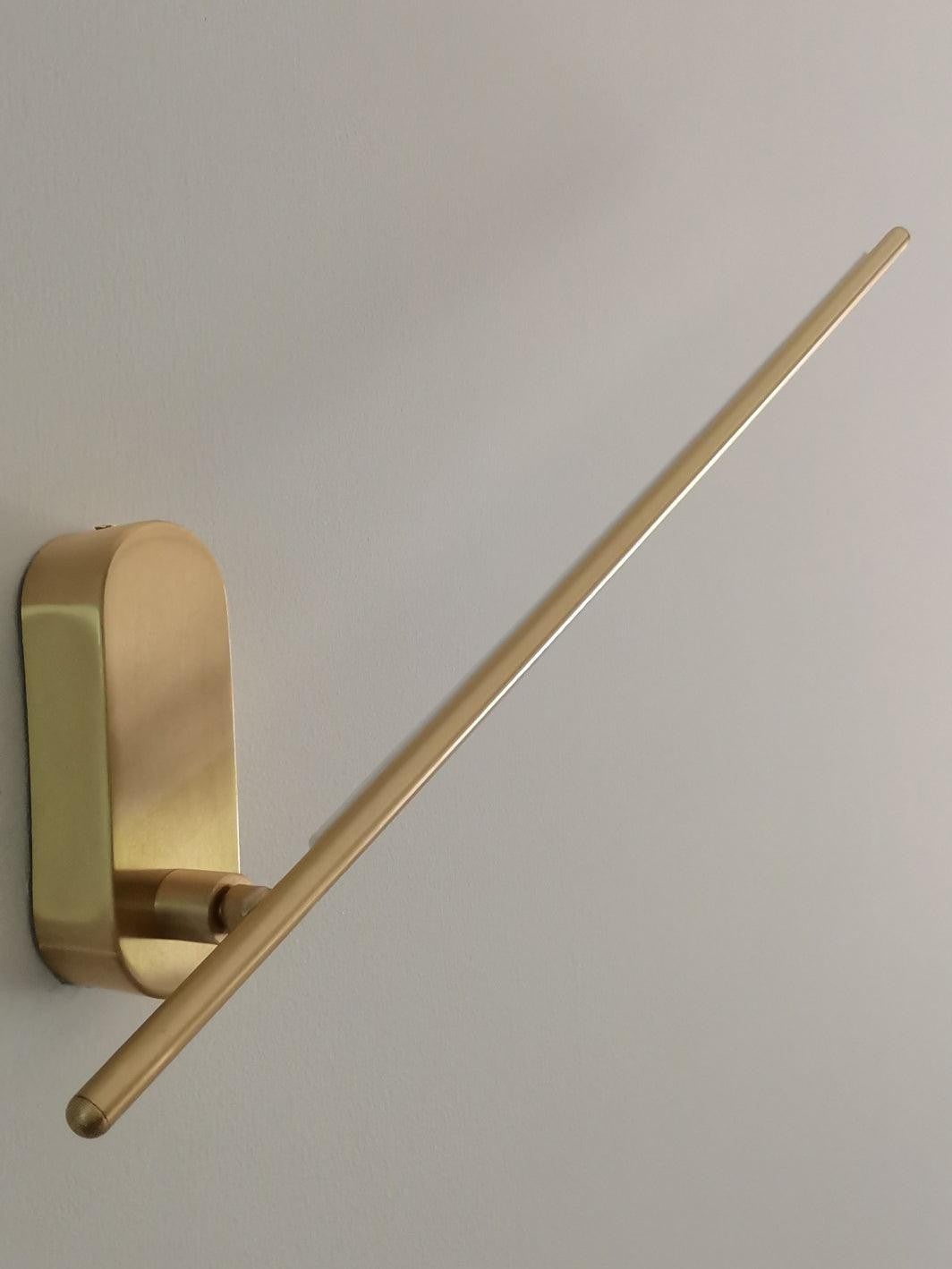 Linear Brass Wall Light, Bedroom Wall Sconce, detail 39