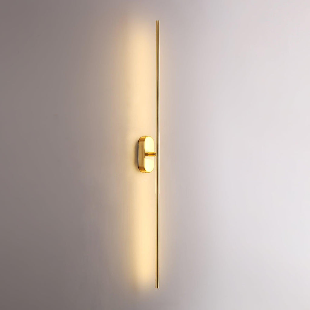 Linear Brass Wall Light, Bedroom Wall Sconce, detail 4