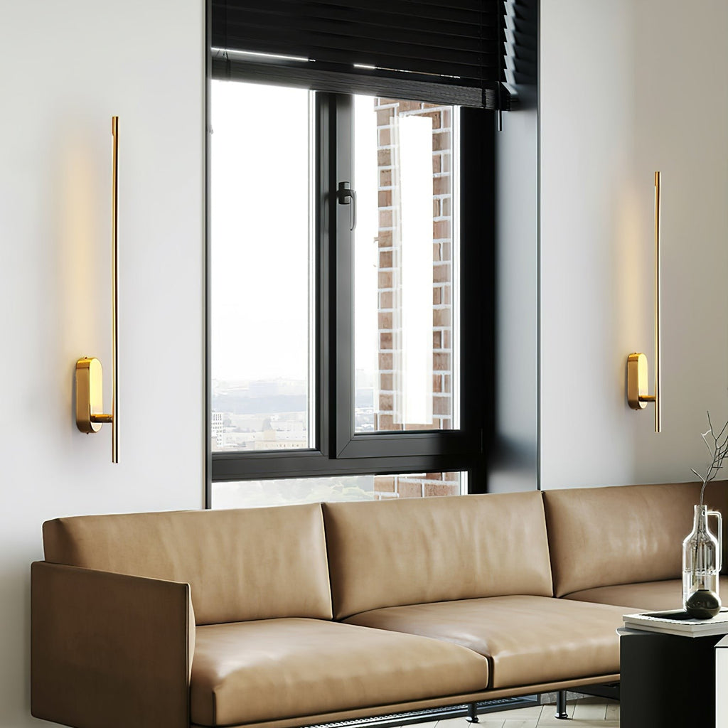 Linear Brass Wall Light, Bedroom Wall Sconce, detail 51