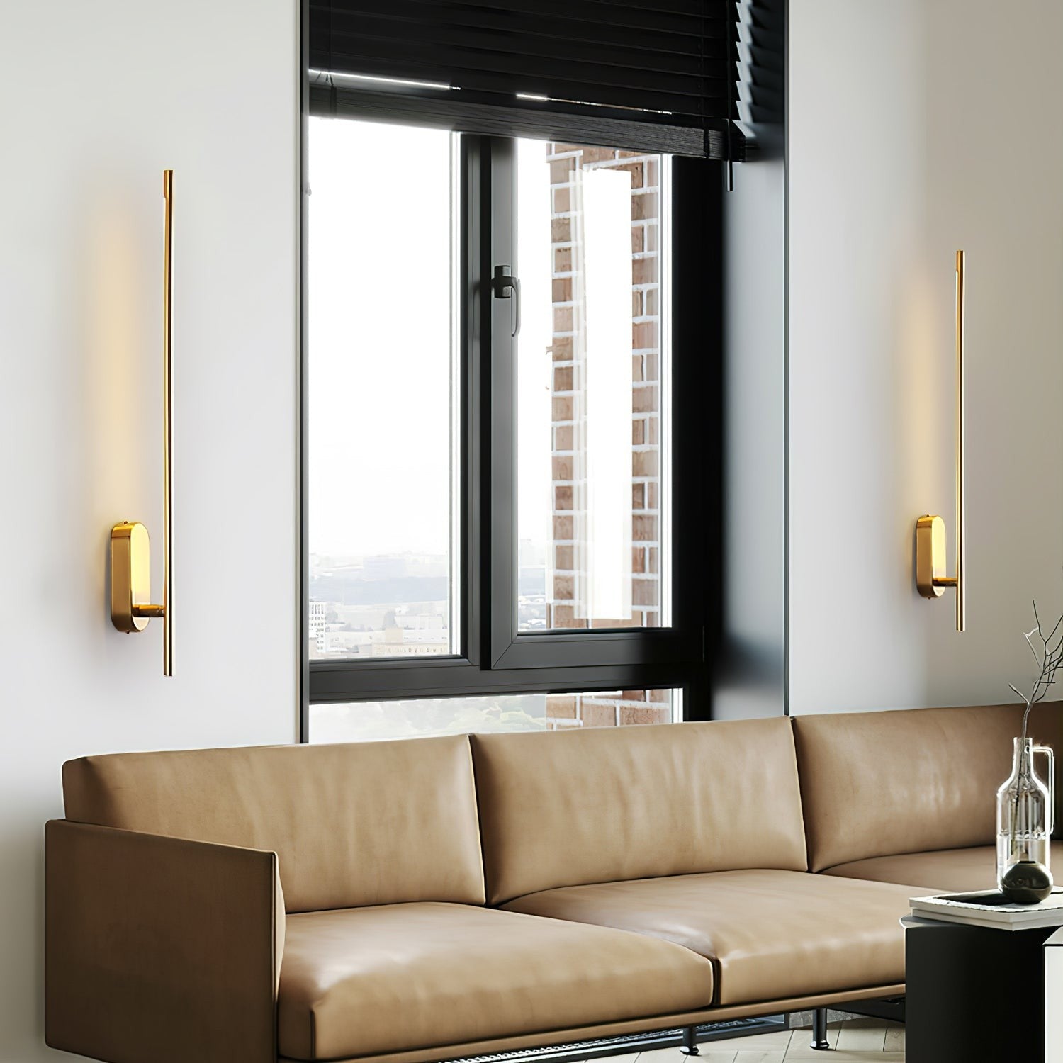 Linear Brass Wall Light, Bedroom Wall Sconce, detail 51