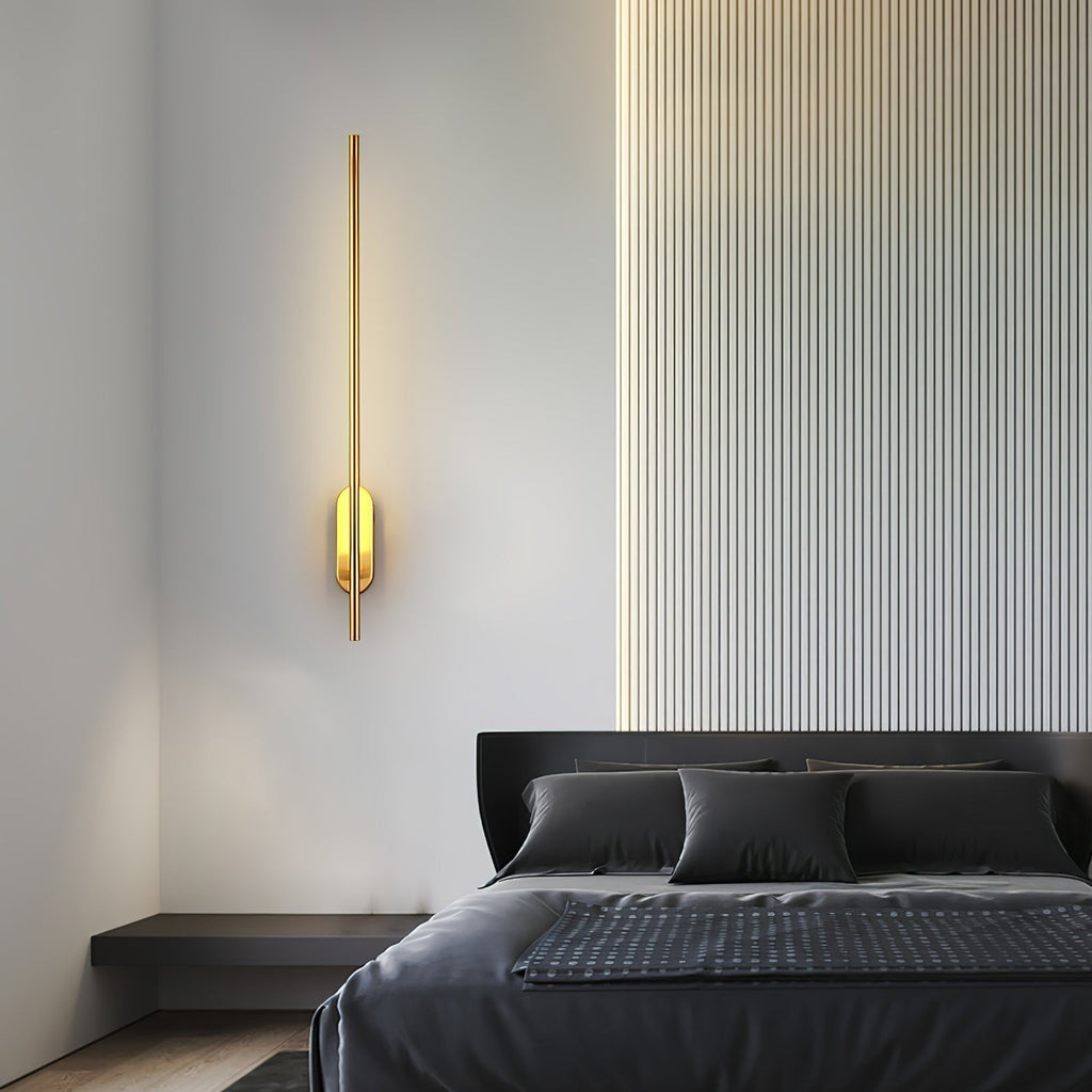 Linear Brass Wall Light, Bedroom Wall Sconce, detail 52