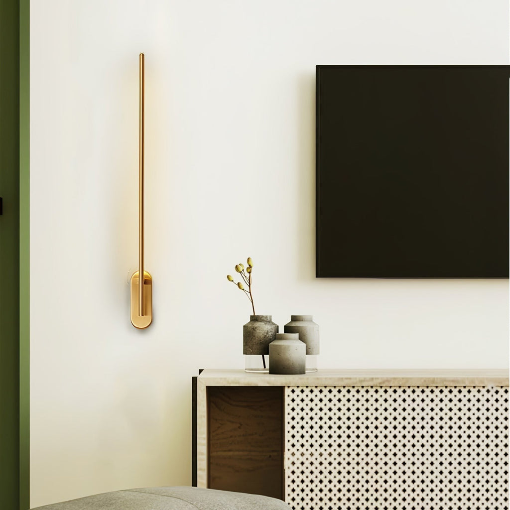 Linear Brass Wall Light, Bedroom Wall Sconce, detail 56