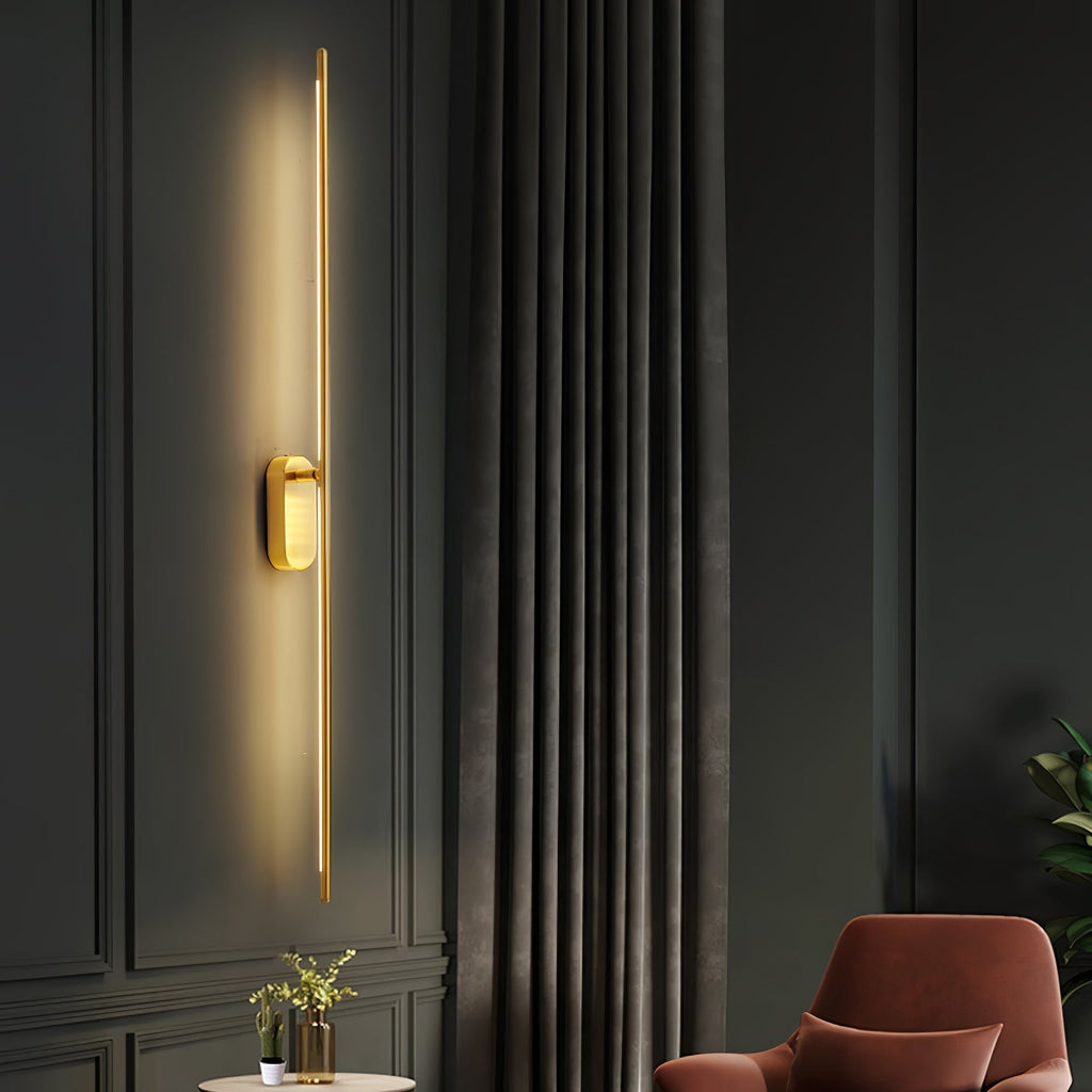 Linear Brass Wall Light, Bedroom Wall Sconce, detail 57