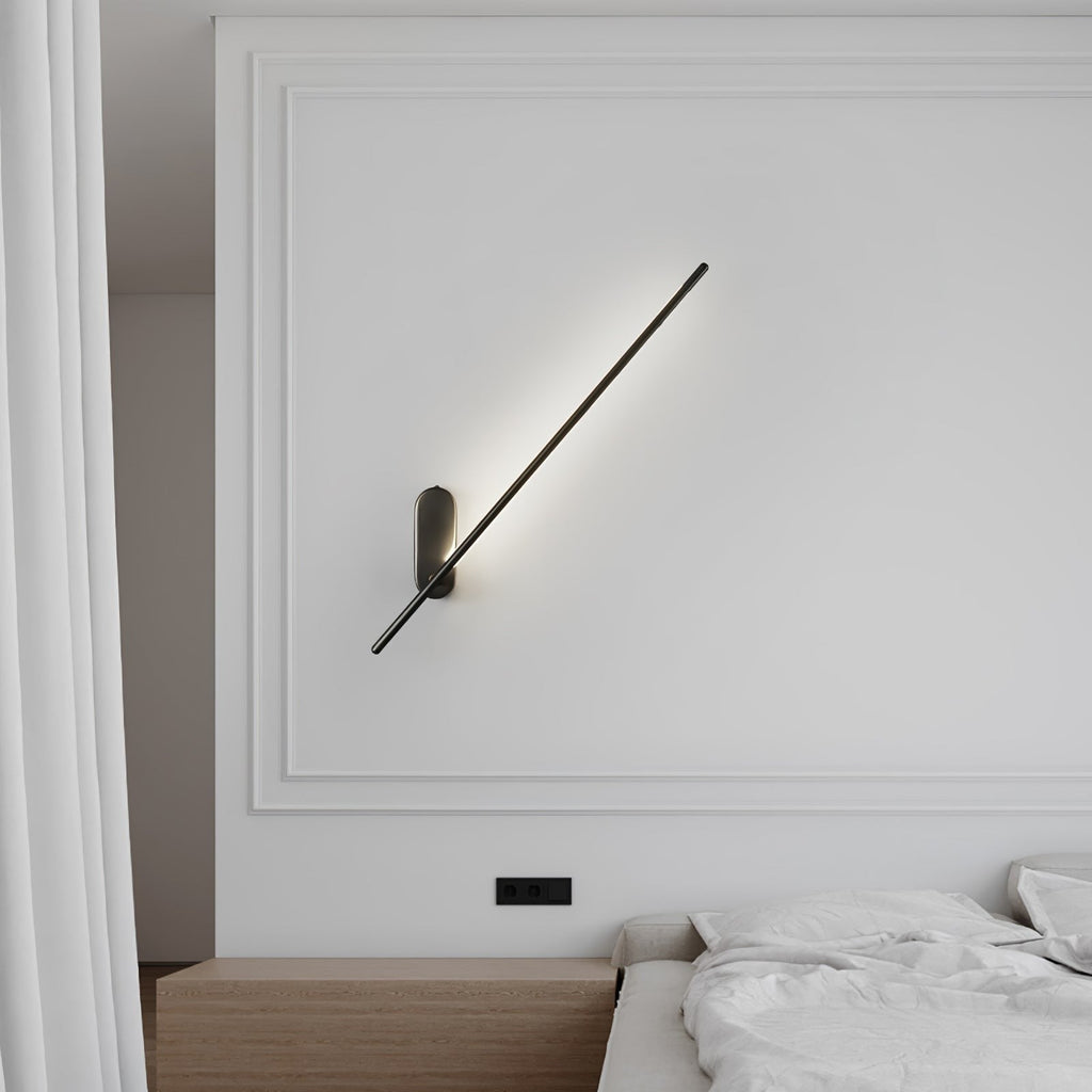 Linear Brass Wall Light, Bedroom Wall Sconce, detail 59
