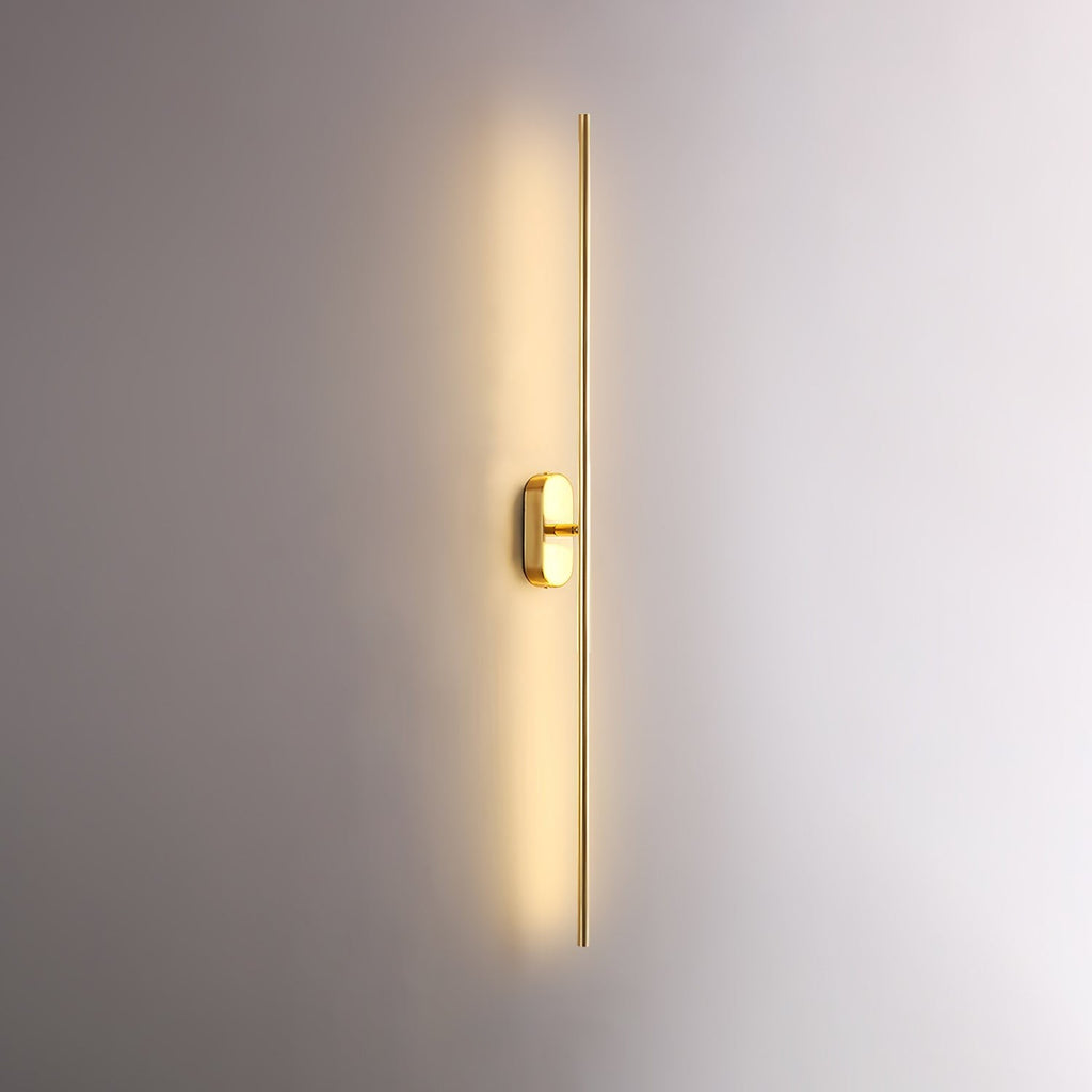 Linear Brass Wall Light, Bedroom Wall Sconce, detail 5