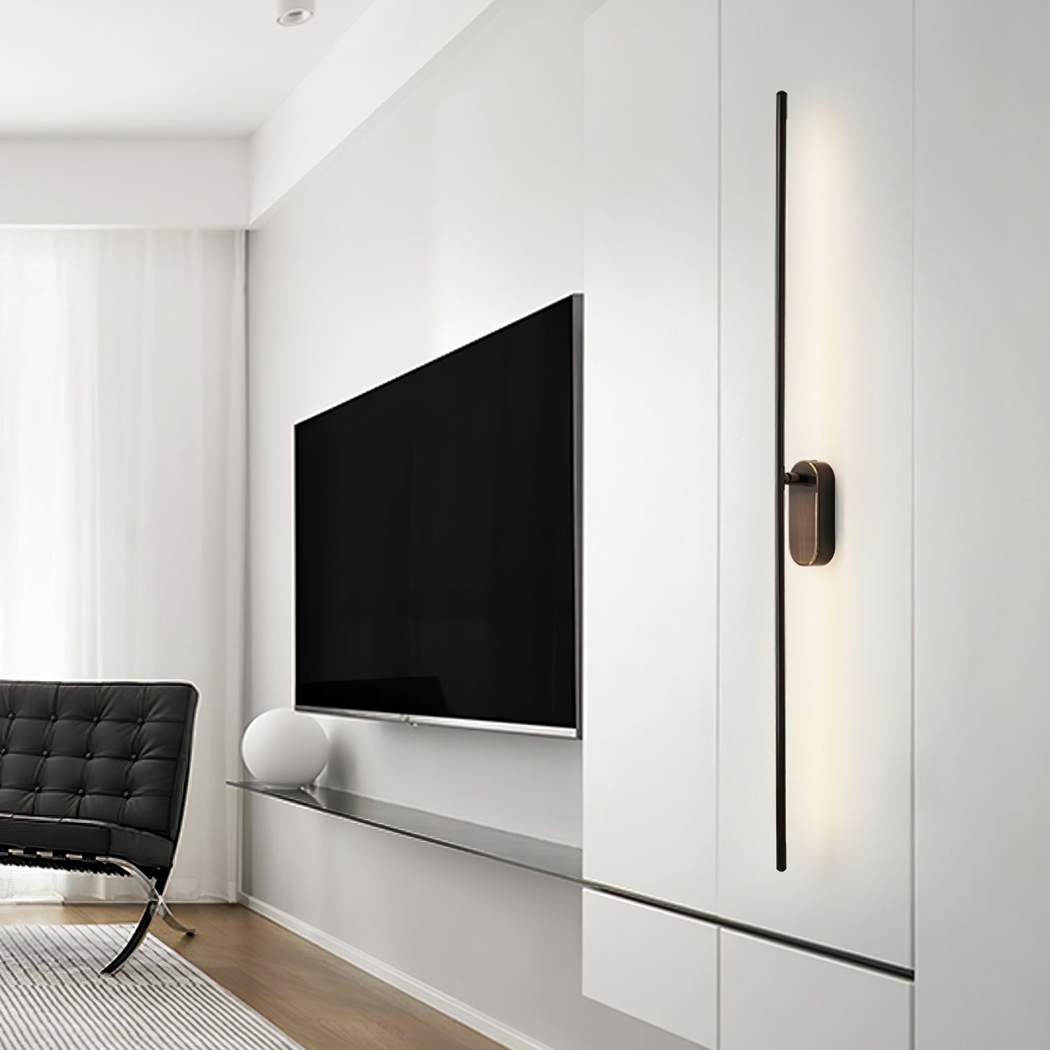 Linear Brass Wall Light, Bedroom Wall Sconce, detail 67