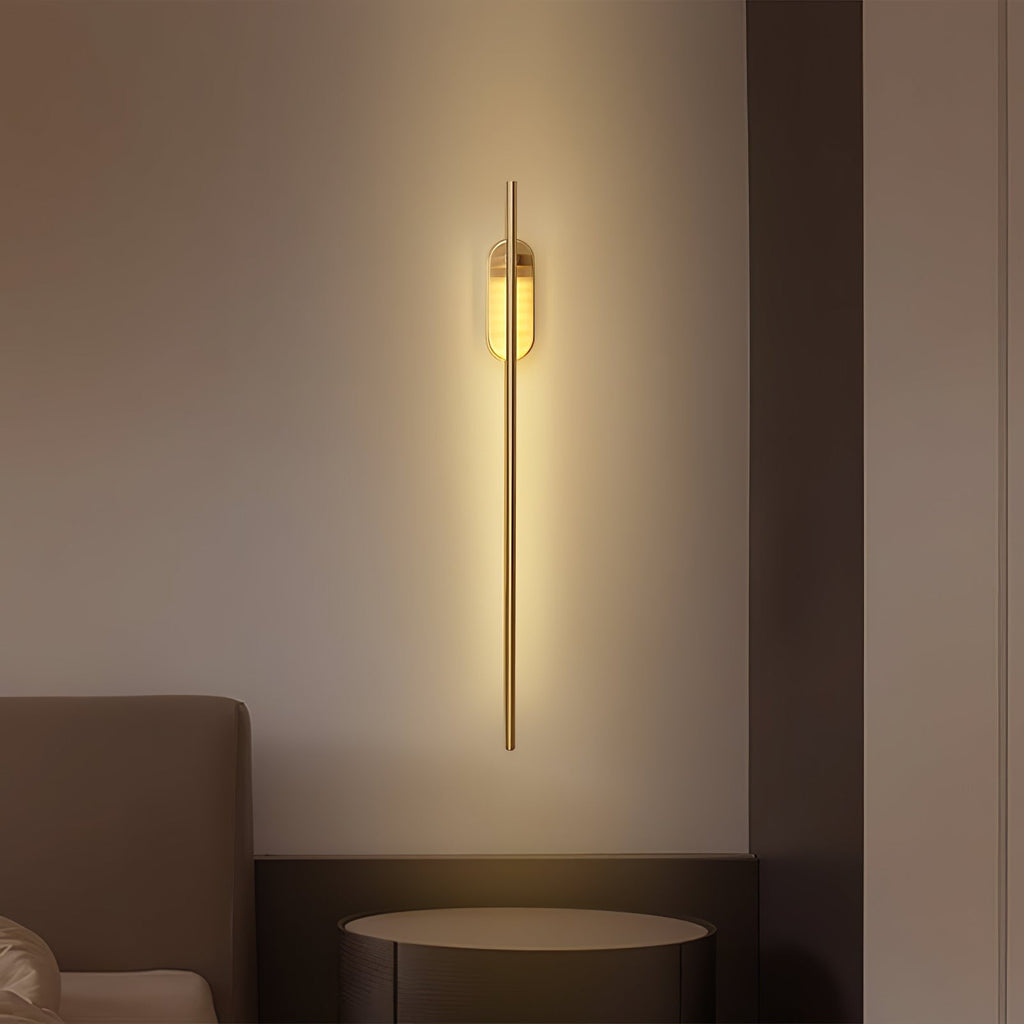 Linear Brass Wall Light, Bedroom Wall Sconce, detail 68