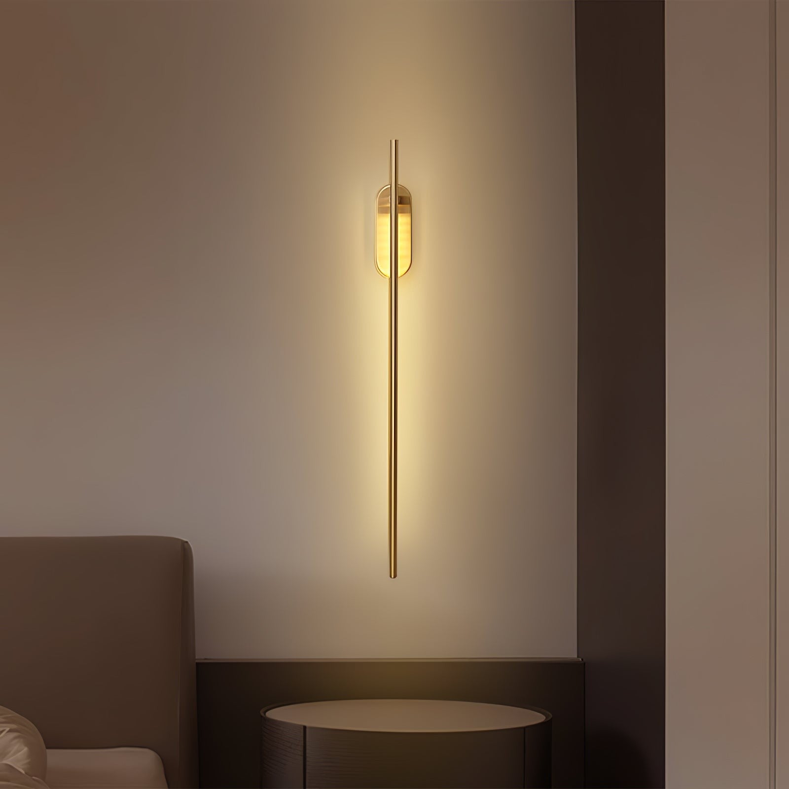 Linear Brass Wall Light, Bedroom Wall Sconce, detail 68