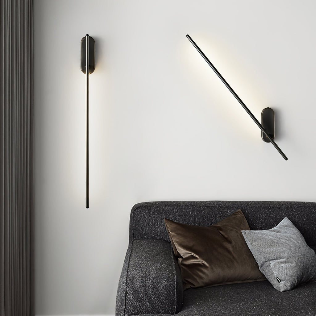 Linear Brass Wall Light, Bedroom Wall Sconce, detail 69