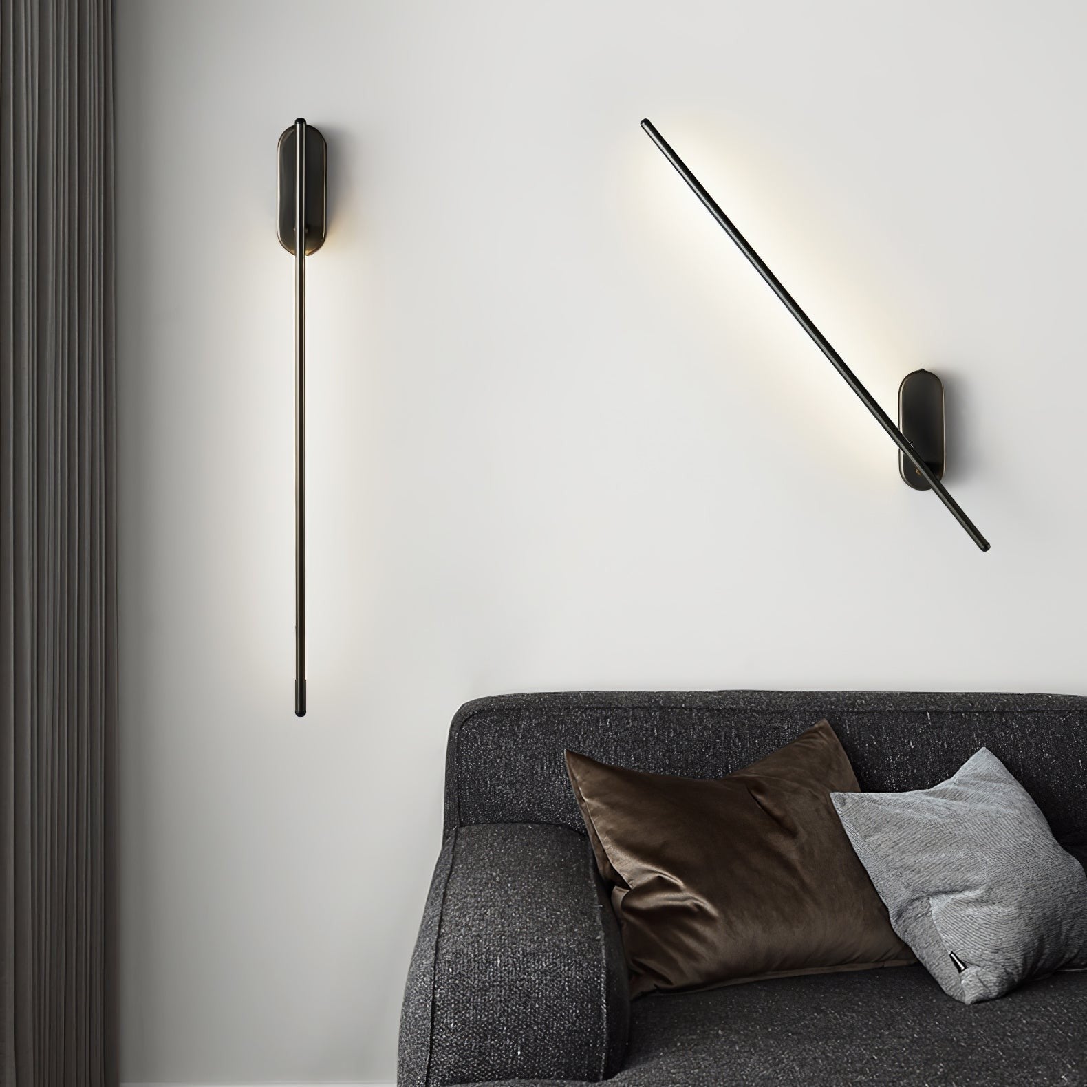 Linear Brass Wall Light, Bedroom Wall Sconce, detail 69