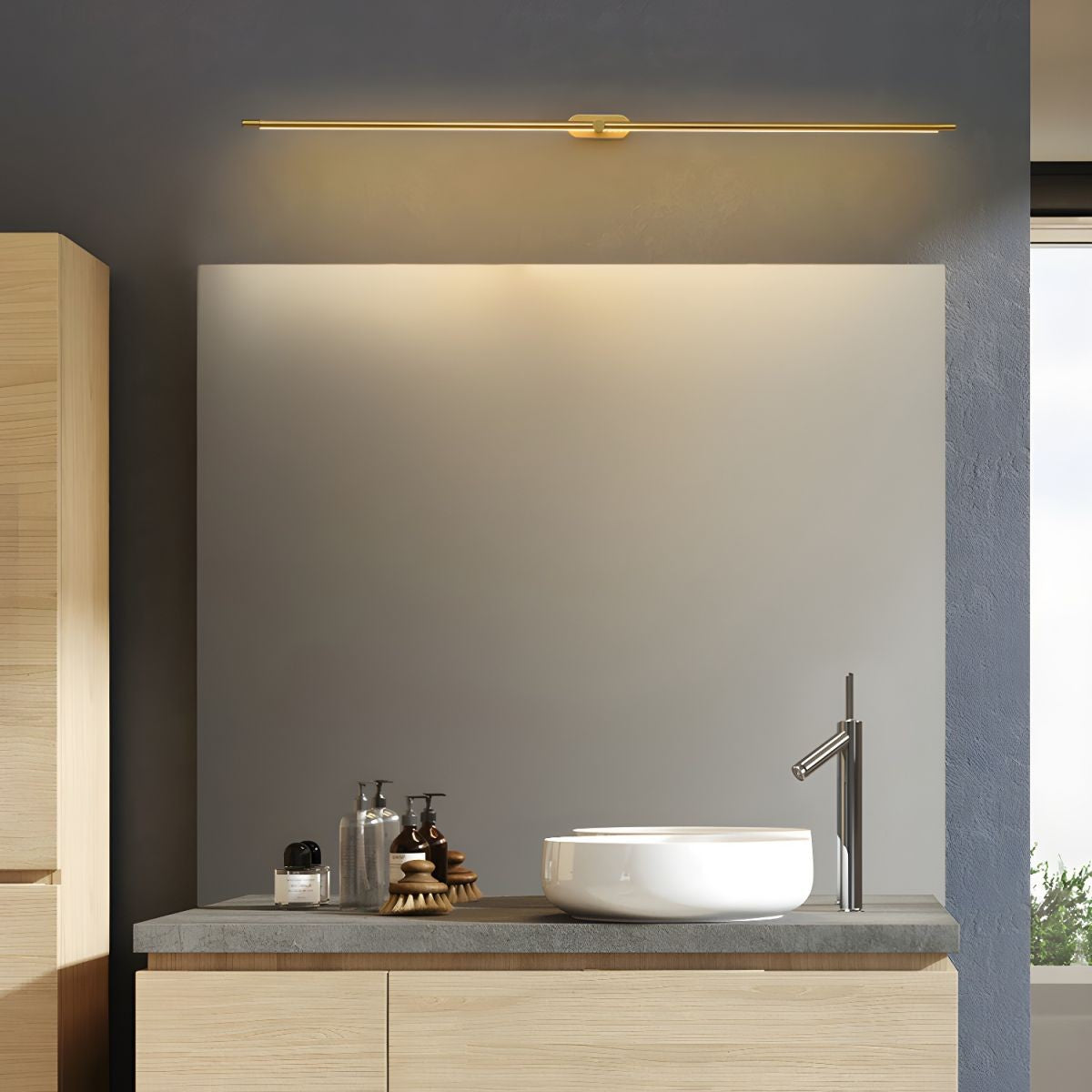 Linear Rechargeable LED Wall Light, Bathroom Wall Sconce, detail 29