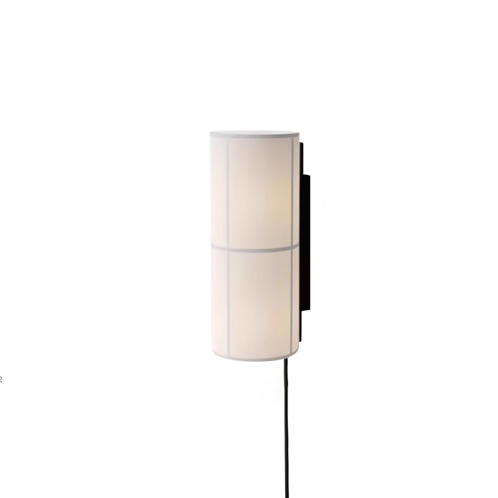 LinenGlow Cylinder Wall Light, Plug-In Wall Sconce, Dia 12cm x H30cm