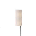 LinenGlow Cylinder Wall Light, Plug-In Wall Sconce, Dia 12cm x H30cm