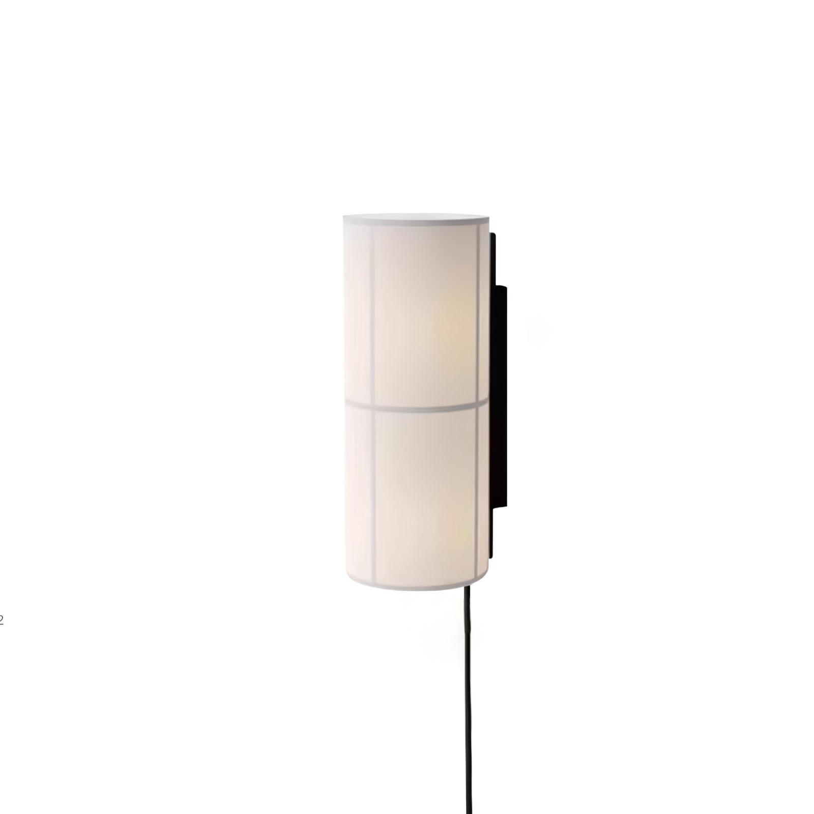 LinenGlow Cylinder Wall Light, Plug-In Wall Sconce, Dia 12cm x H30cm