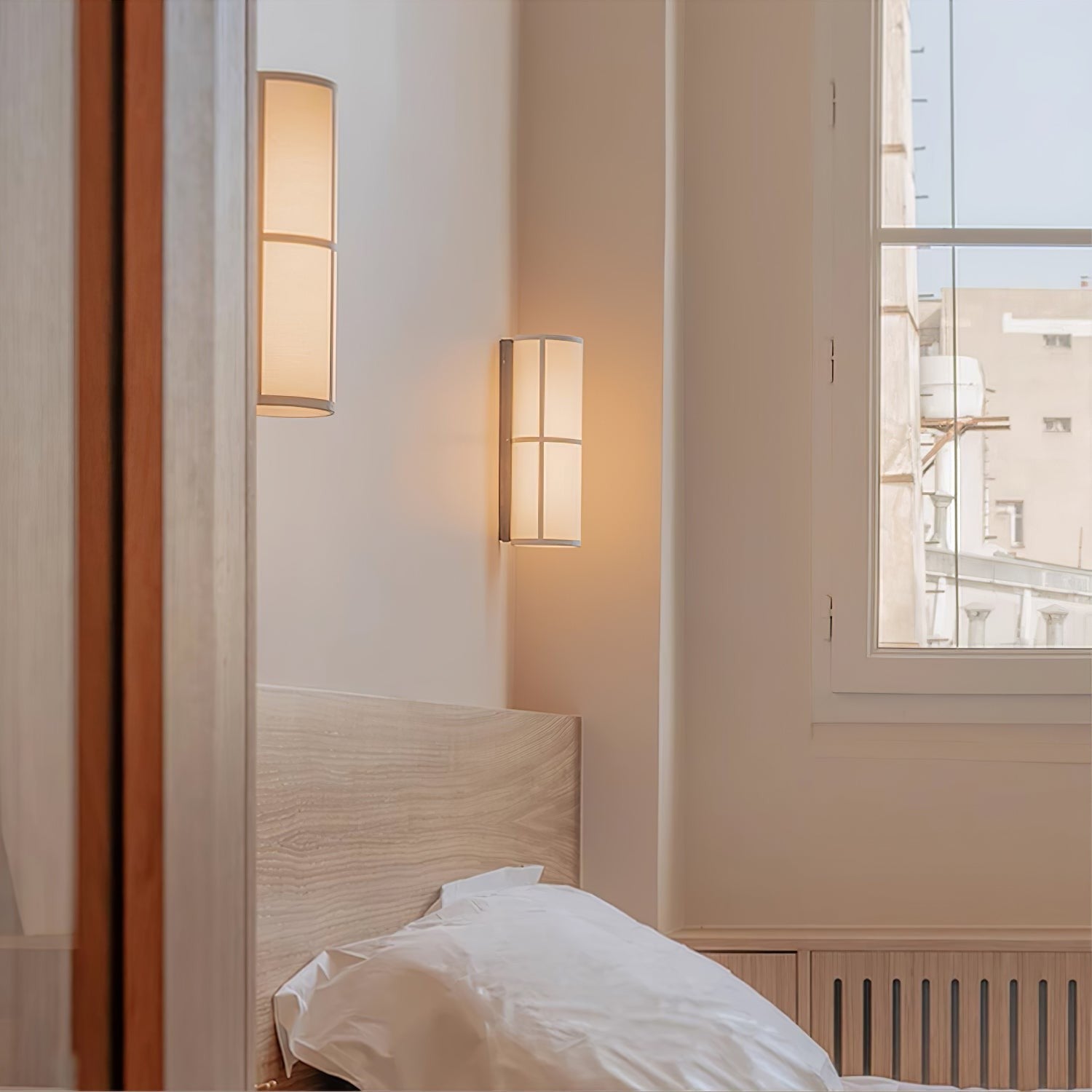 LinenGlow Cylinder Wall Light, Plug-In Wall Sconce, detail 13
