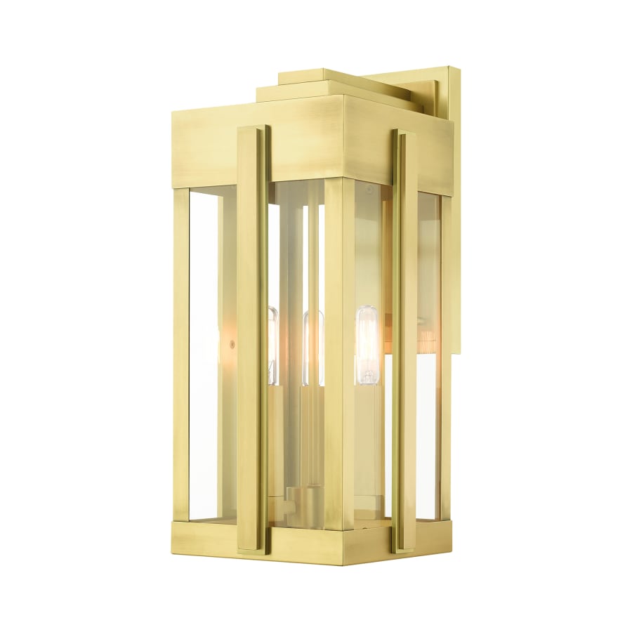 Lexington 3 Light 18" Tall Exterior Wall Light, Outdoor Wall Light, Dimensions Height: 18"