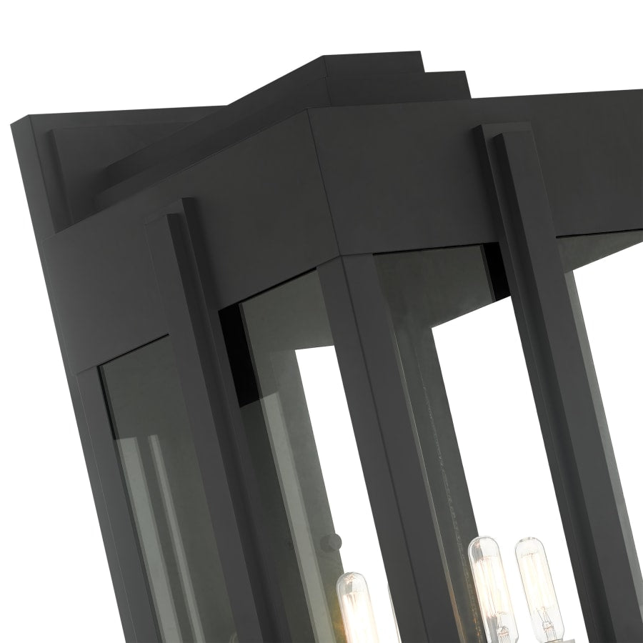 Lexington 4 Light 29" Tall Exterior Wall Light, Outdoor Wall Light, detail 7