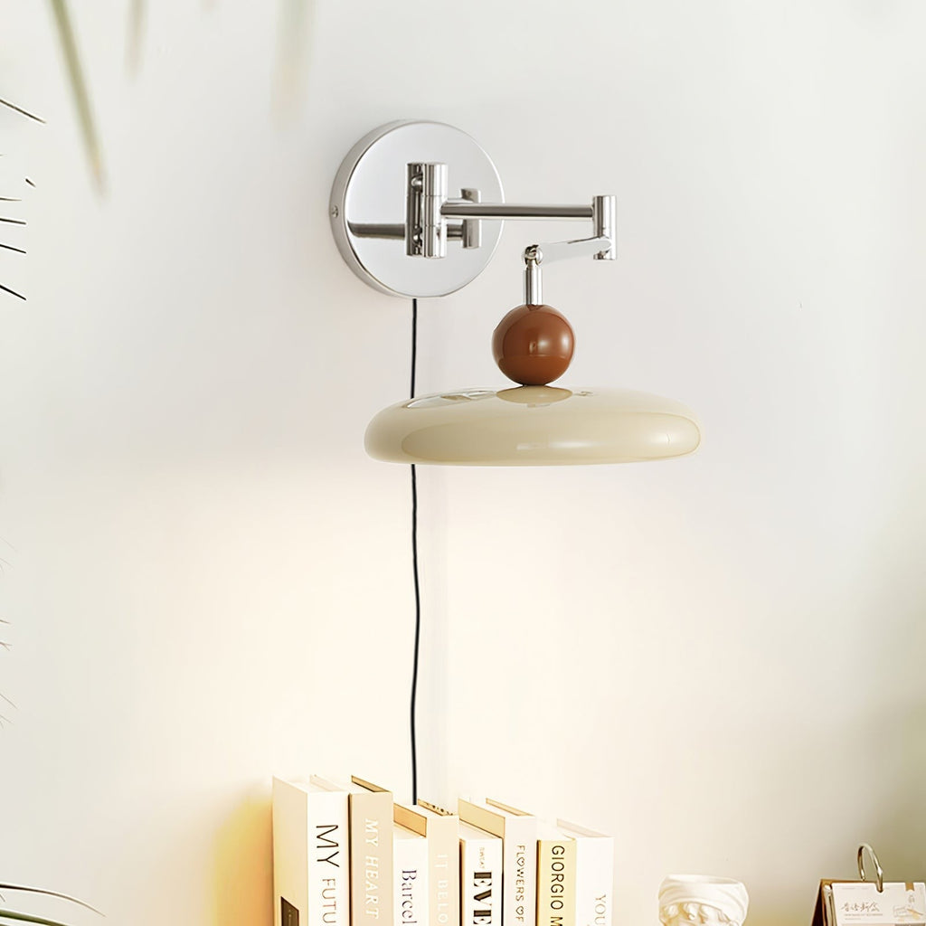 Lola Circular Disk Plug-In Wall Light, Plug-In Wall Sconce, detail 12