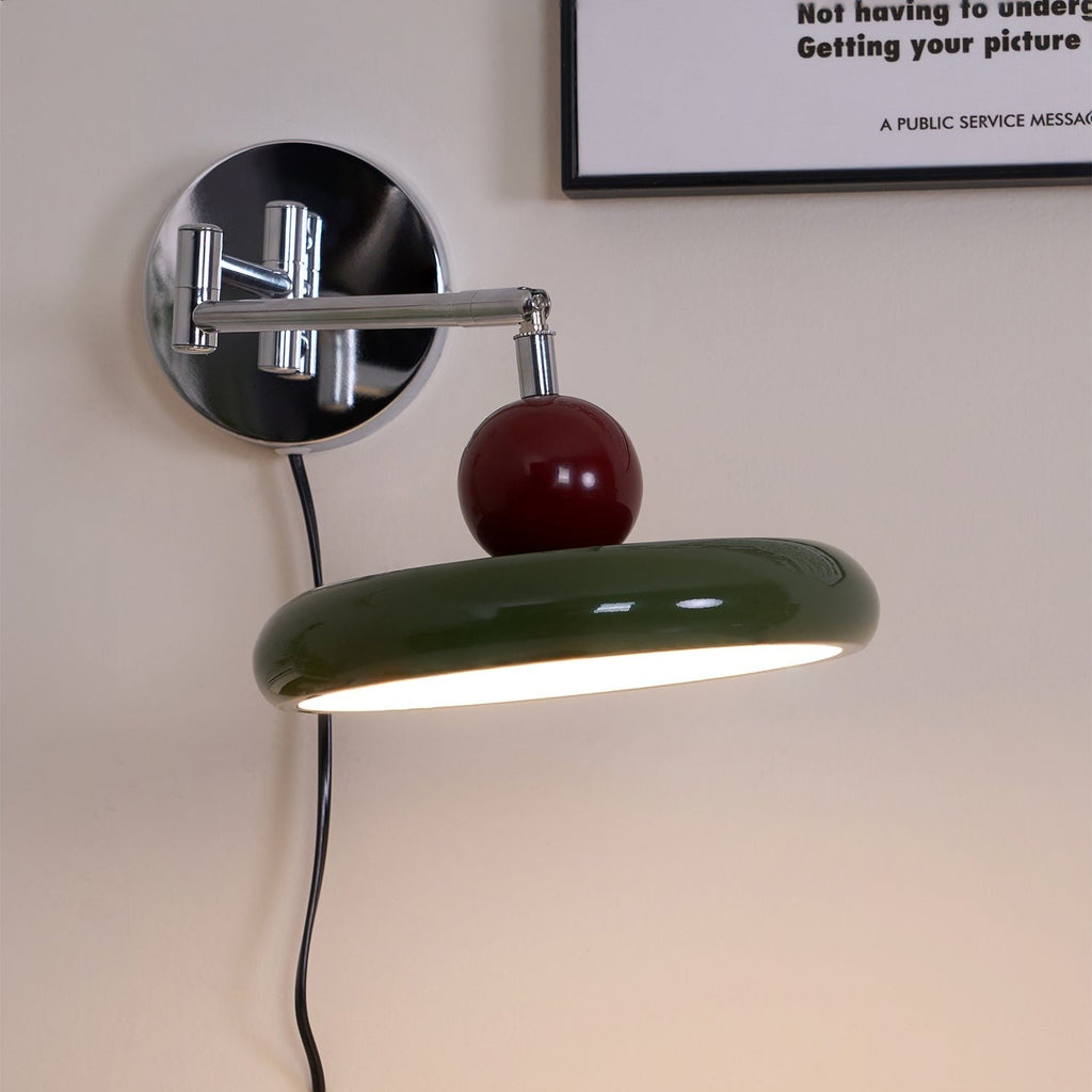 Lola Circular Disk Plug-In Wall Light, Plug-In Wall Sconce, detail 17