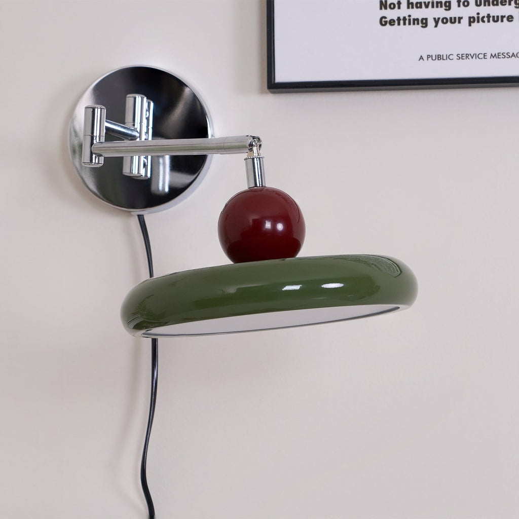 Lola Circular Disk Plug-In Wall Light, Plug-In Wall Sconce, detail 26