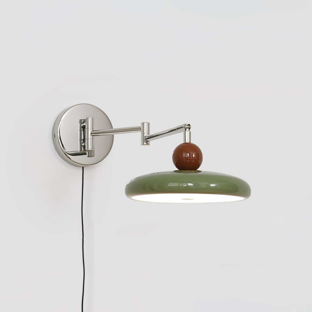 Lola Circular Disk Plug-In Wall Light, Plug-In Wall Sconce, detail 2