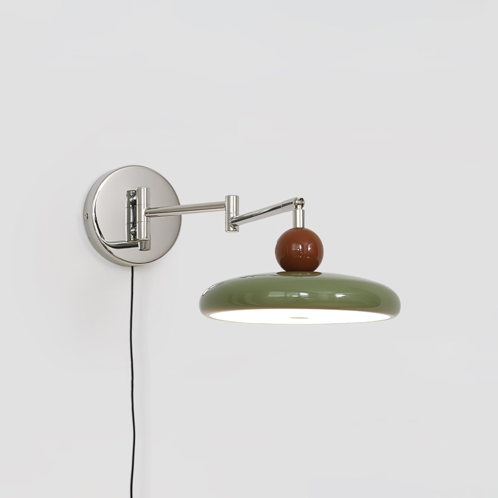 Lola Circular Disk Plug-In Wall Light, Plug-In Wall Sconce, detail 2