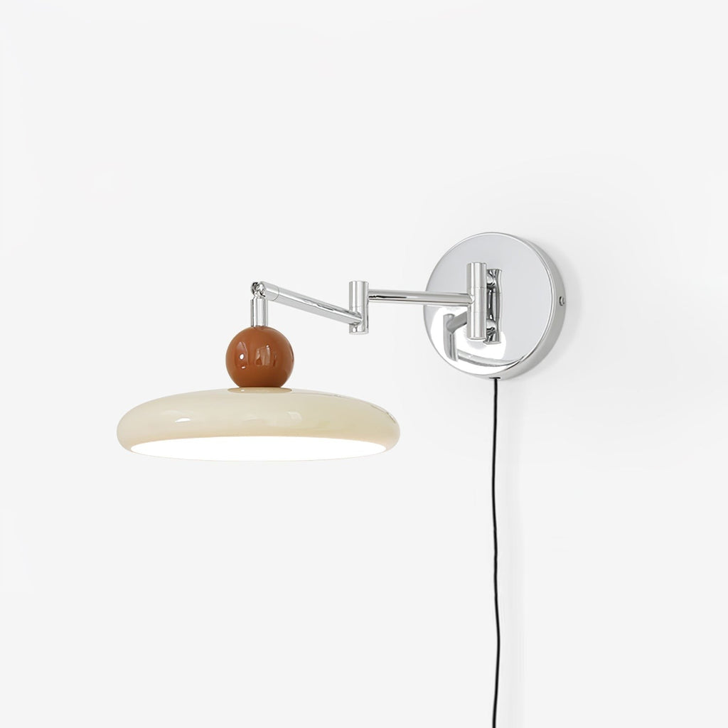 Lola Circular Disk Plug-In Wall Light, Plug-In Wall Sconce, detail 3
