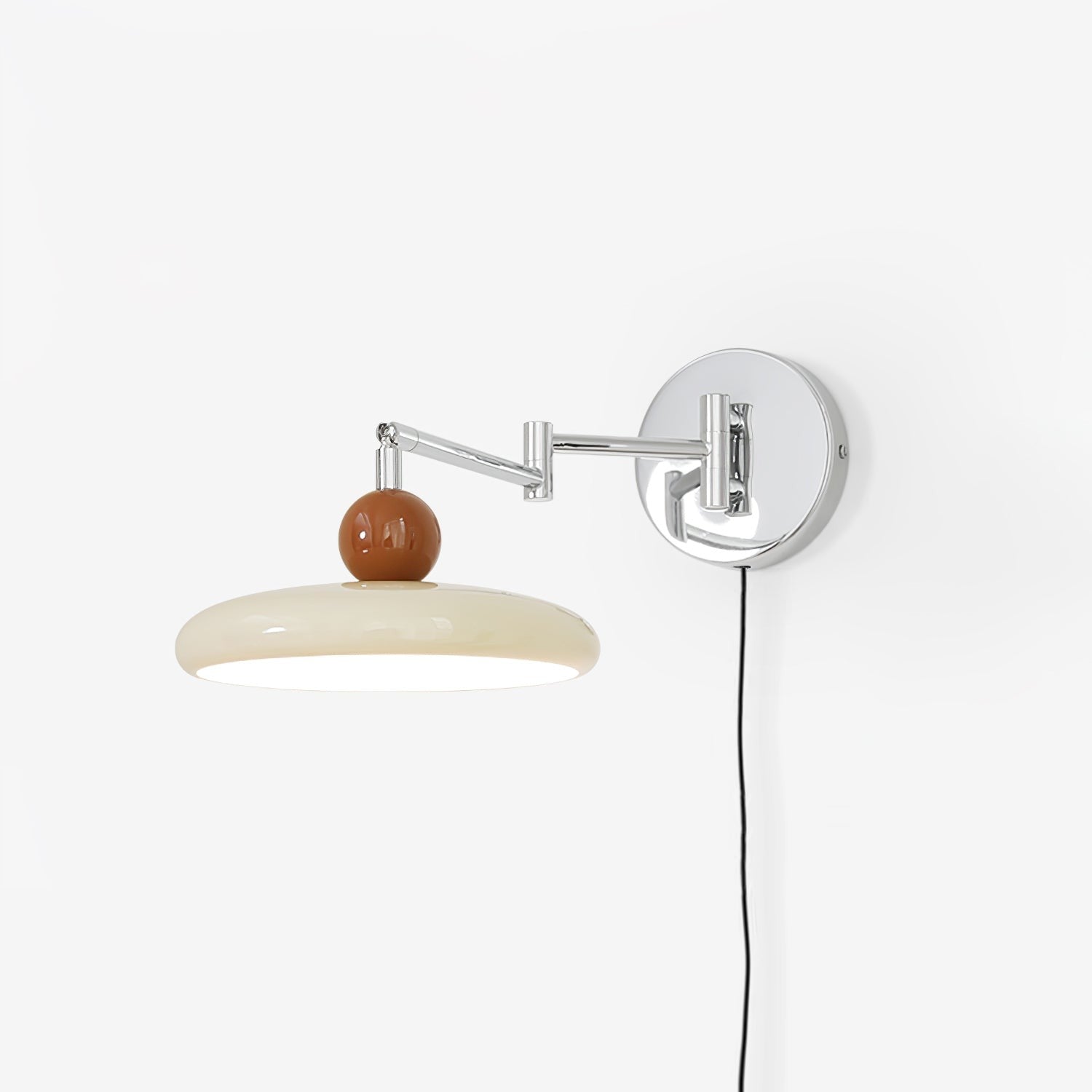 Lola Circular Disk Plug-In Wall Light, Plug-In Wall Sconce, detail 3