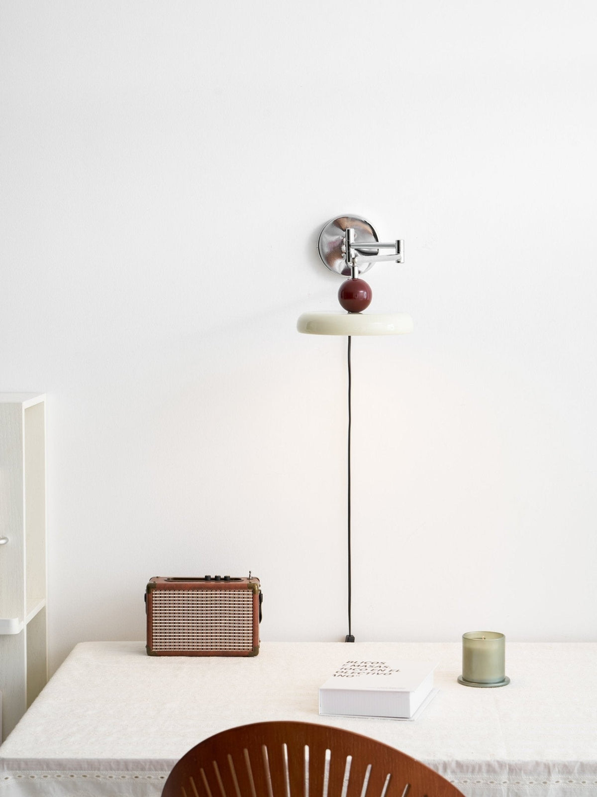 Lola Circular Disk Plug-In Wall Light, Plug-In Wall Sconce, detail 42