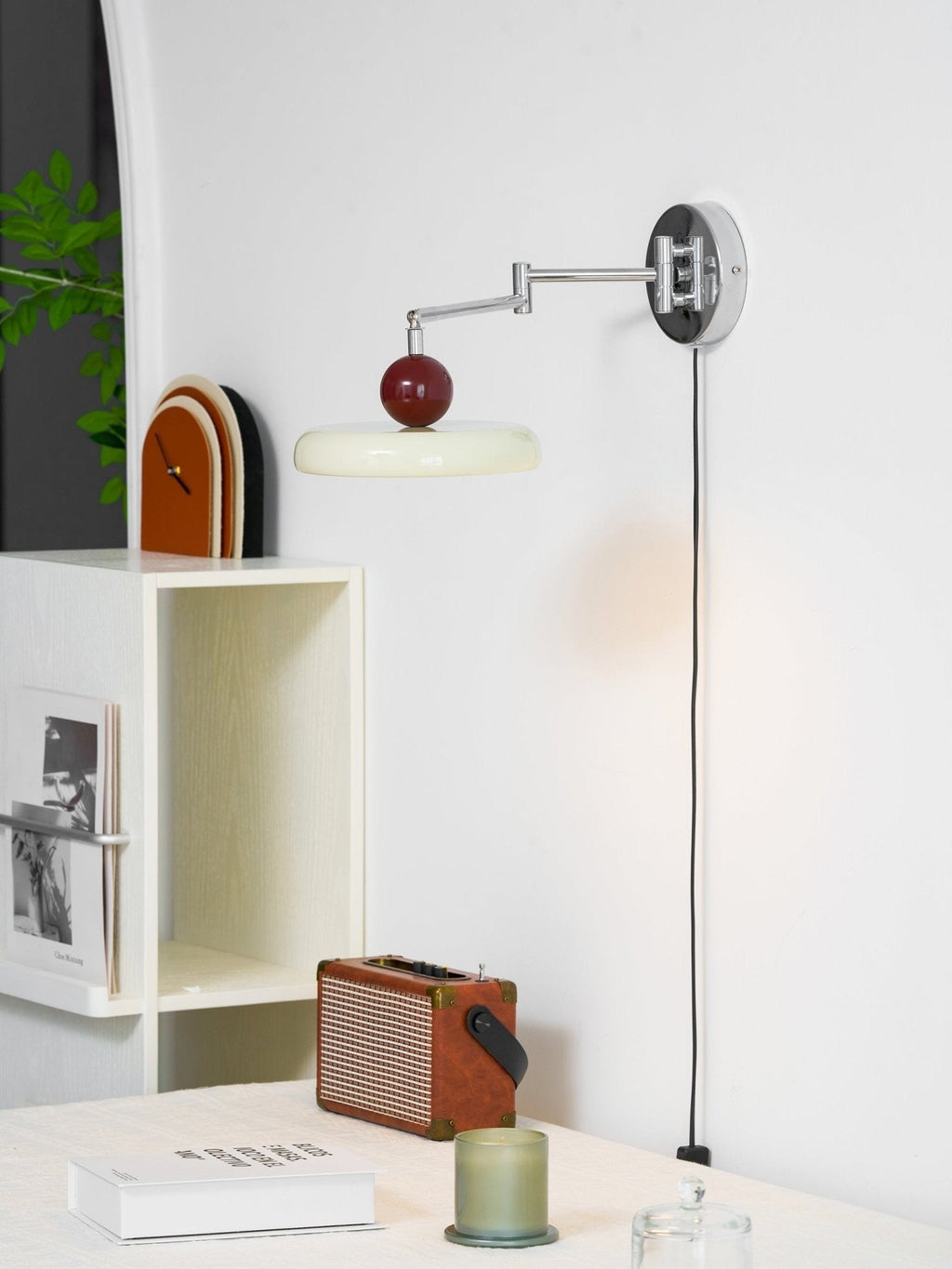 Lola Circular Disk Plug-In Wall Light, Plug-In Wall Sconce, detail 48