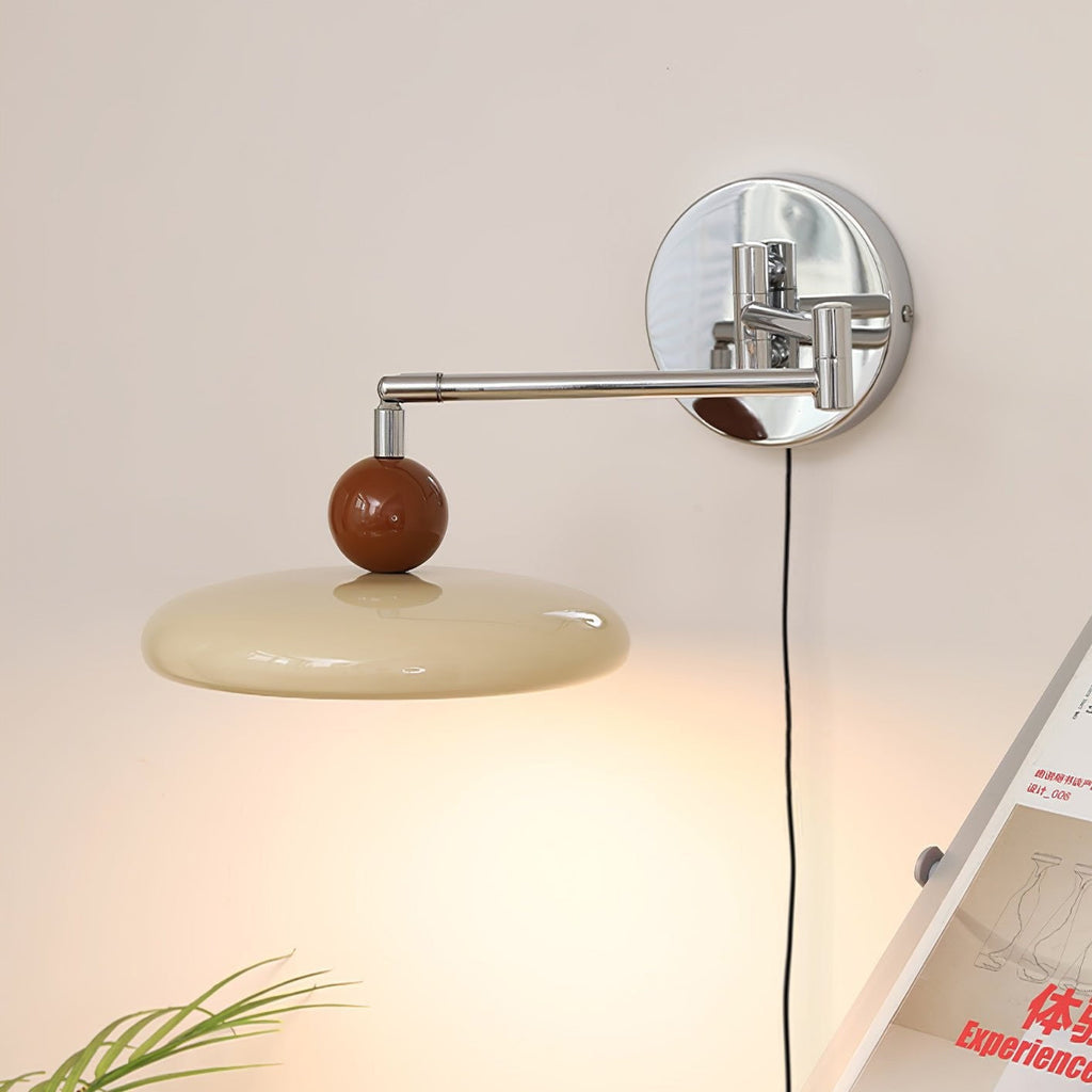 Lola Circular Disk Plug-In Wall Light, Plug-In Wall Sconce, detail 4
