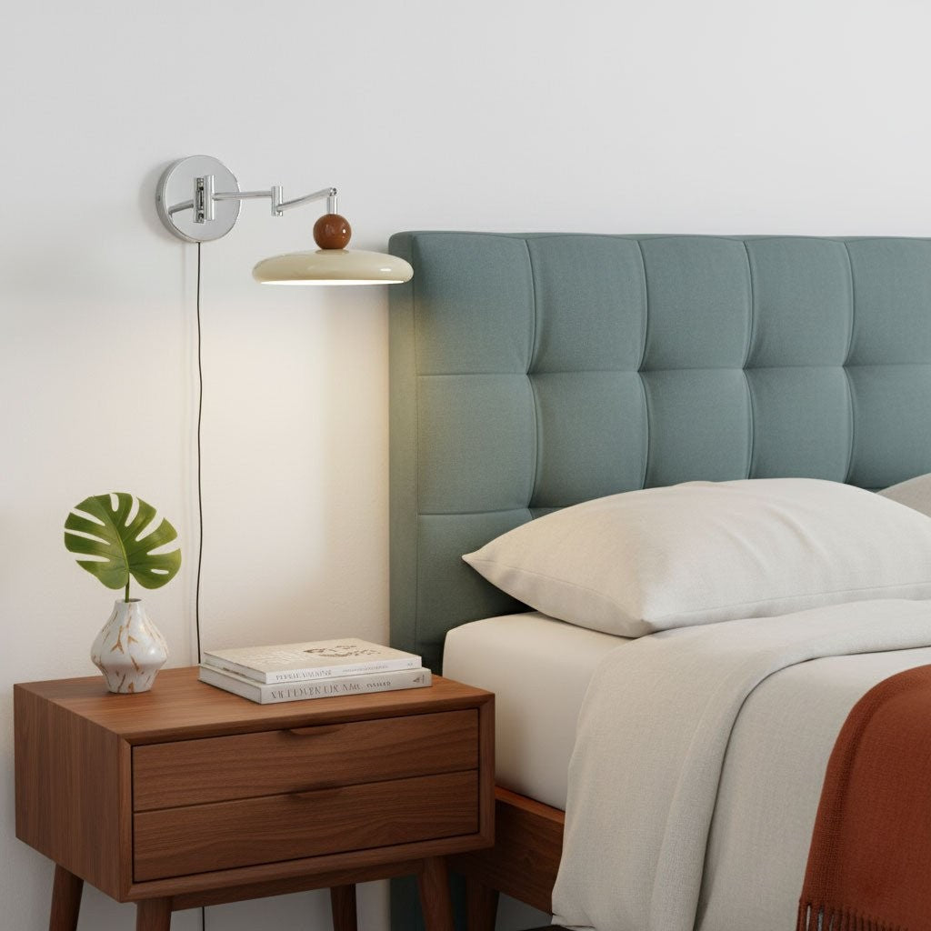 Lola Circular Disk Plug-In Wall Light, Plug-In Wall Sconce, detail 8
