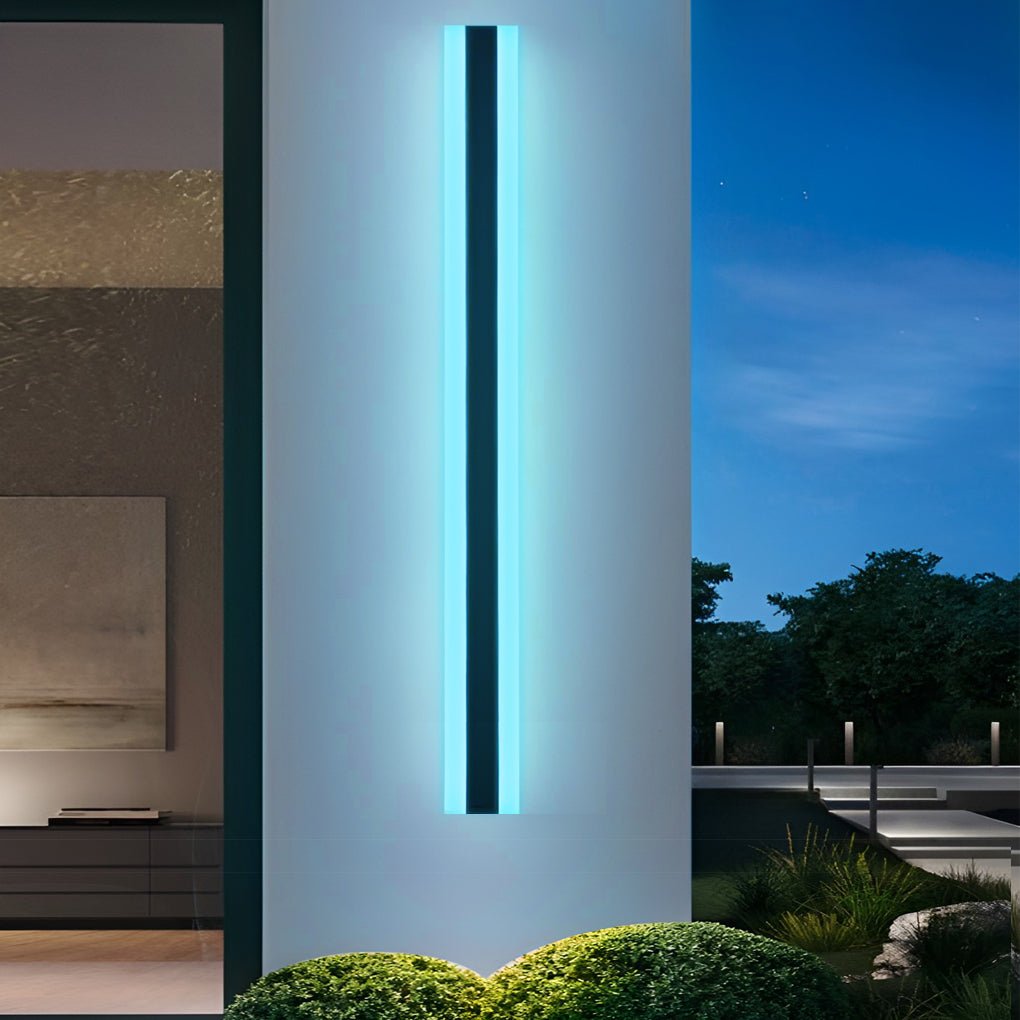 Long Strip Waterproof LED RGB Multi Color Contemporary Exterior Sconces, Outdoor Wall Light, detail 4