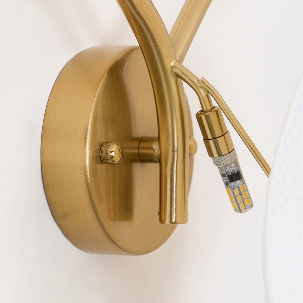 Lotus Cascade Ceramic Wall Light, Hardwired Wall Sconce, detail 28