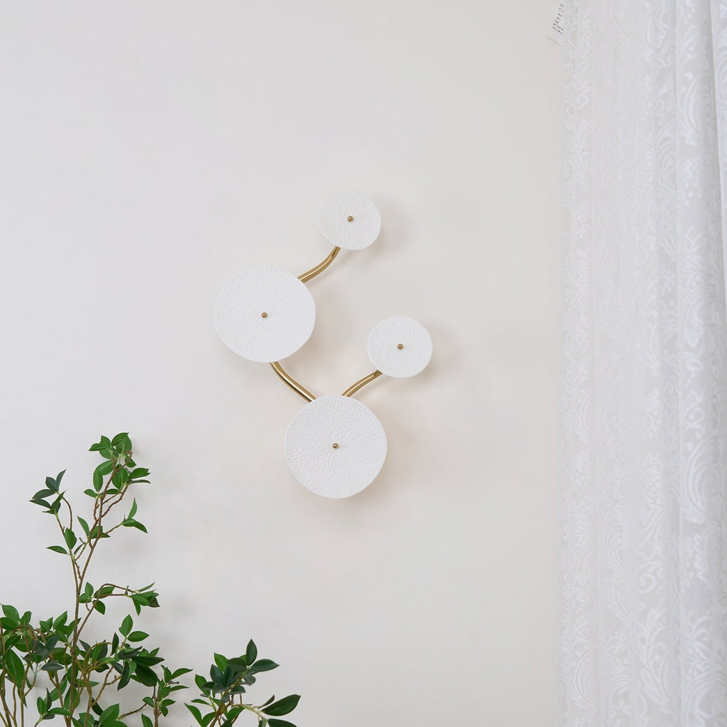 Lotus Cascade Ceramic Wall Light, Hardwired Wall Sconce, detail 32