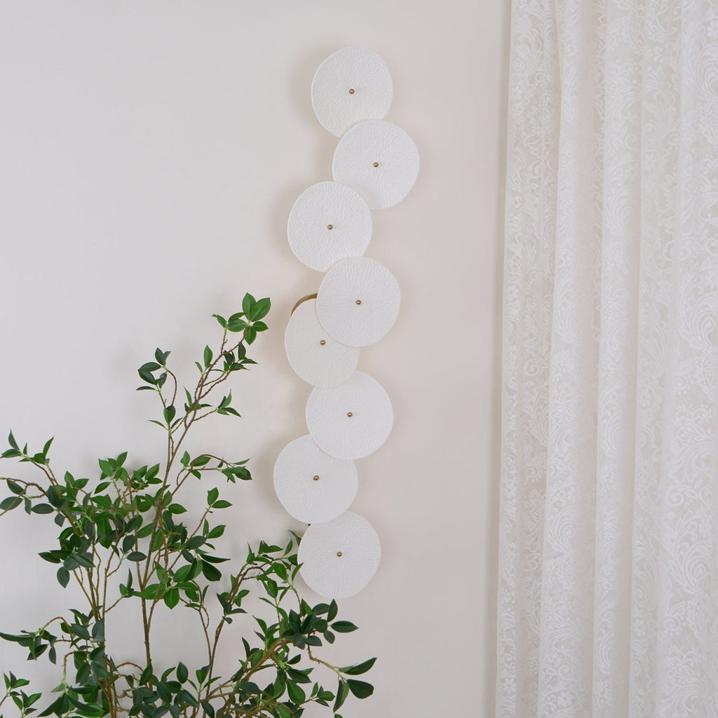 Lotus Cascade Ceramic Wall Light, Hardwired Wall Sconce, detail 36