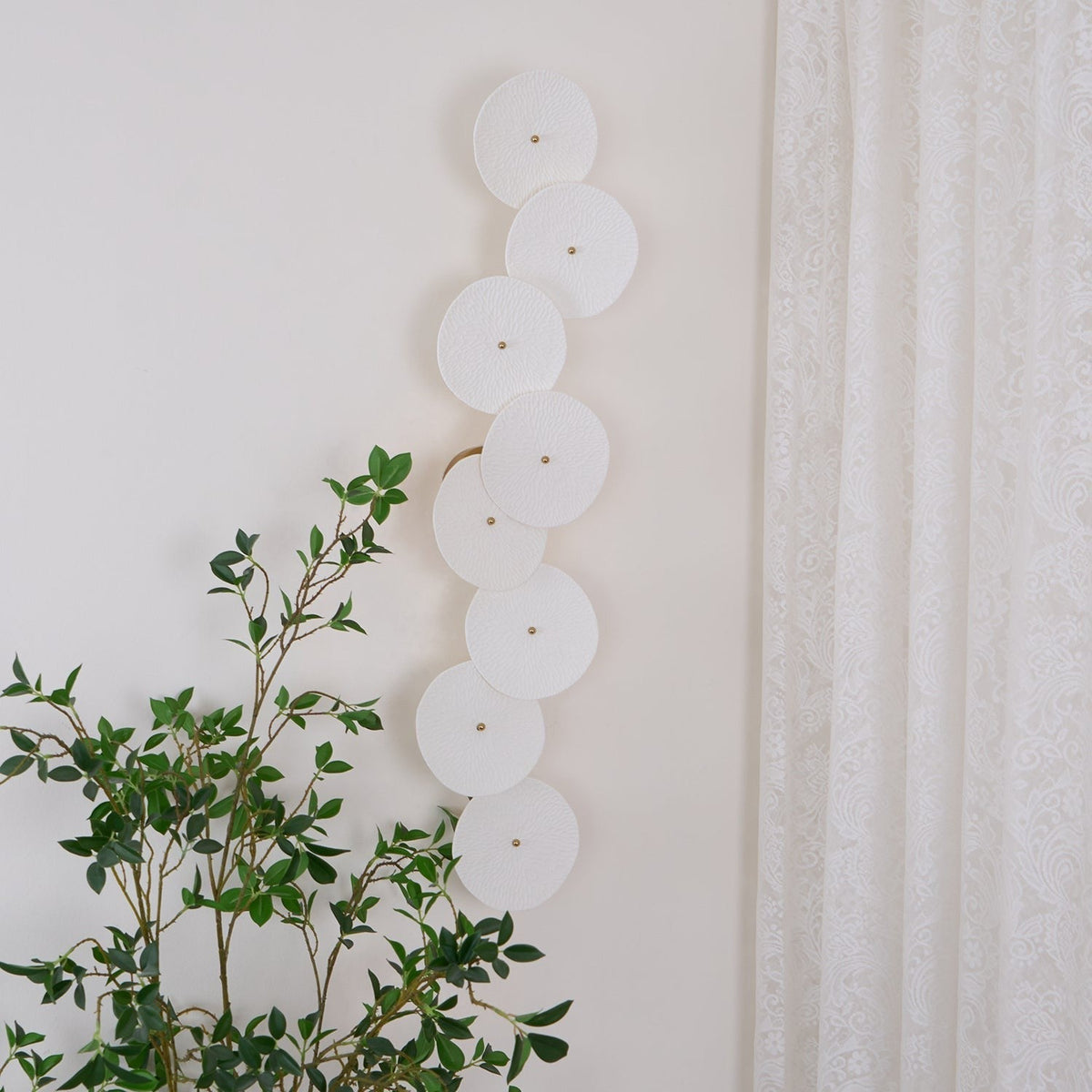 Lotus Cascade Ceramic Wall Light, Hardwired Wall Sconce, detail 36
