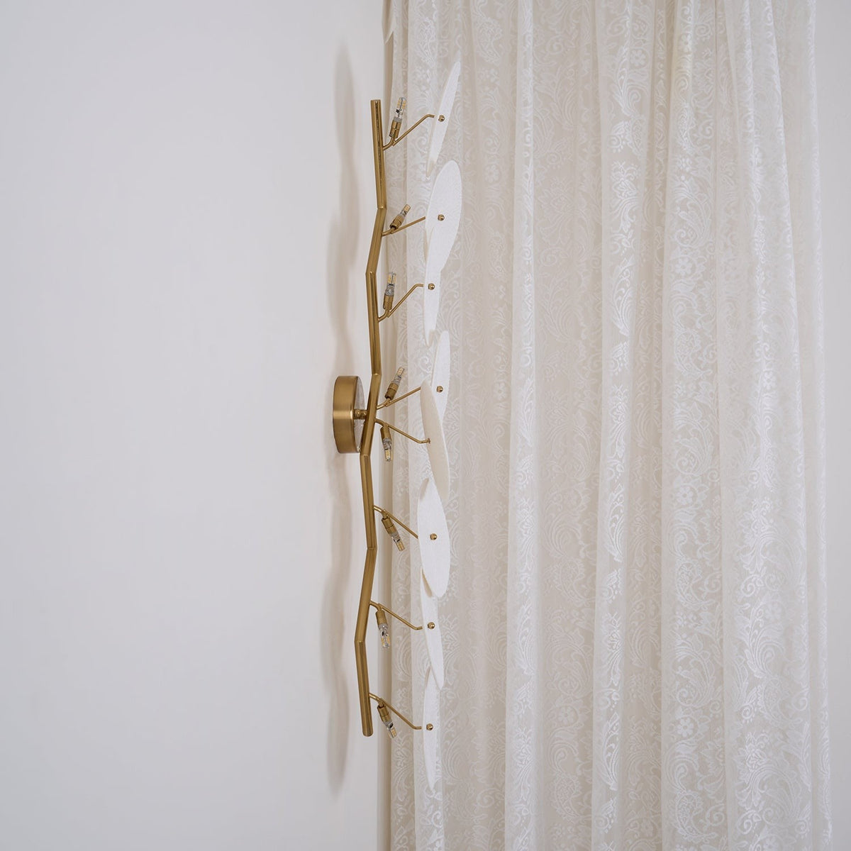 Lotus Cascade Ceramic Wall Light, Hardwired Wall Sconce, detail 38