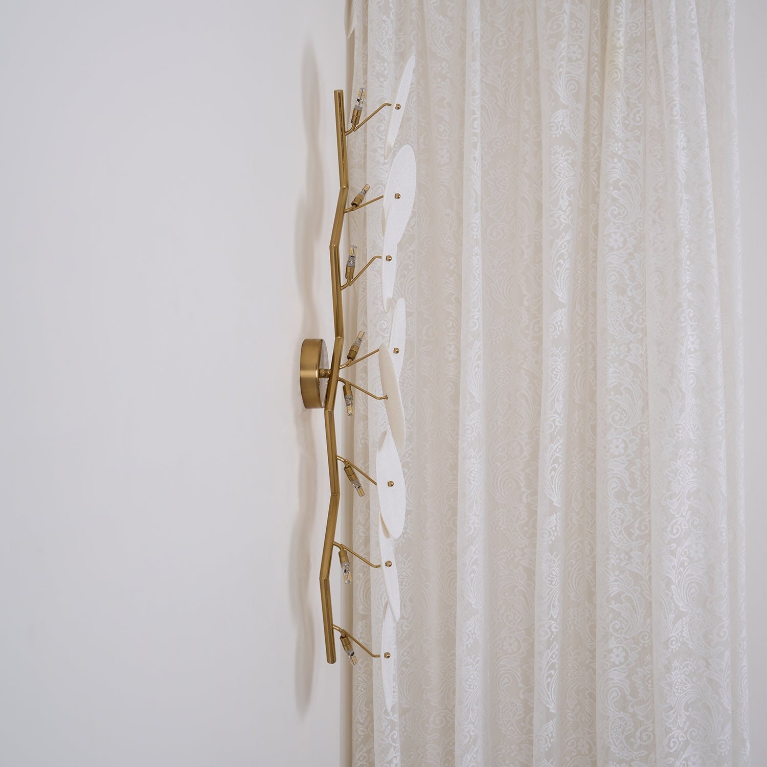 Lotus Cascade Ceramic Wall Light, Hardwired Wall Sconce, detail 38