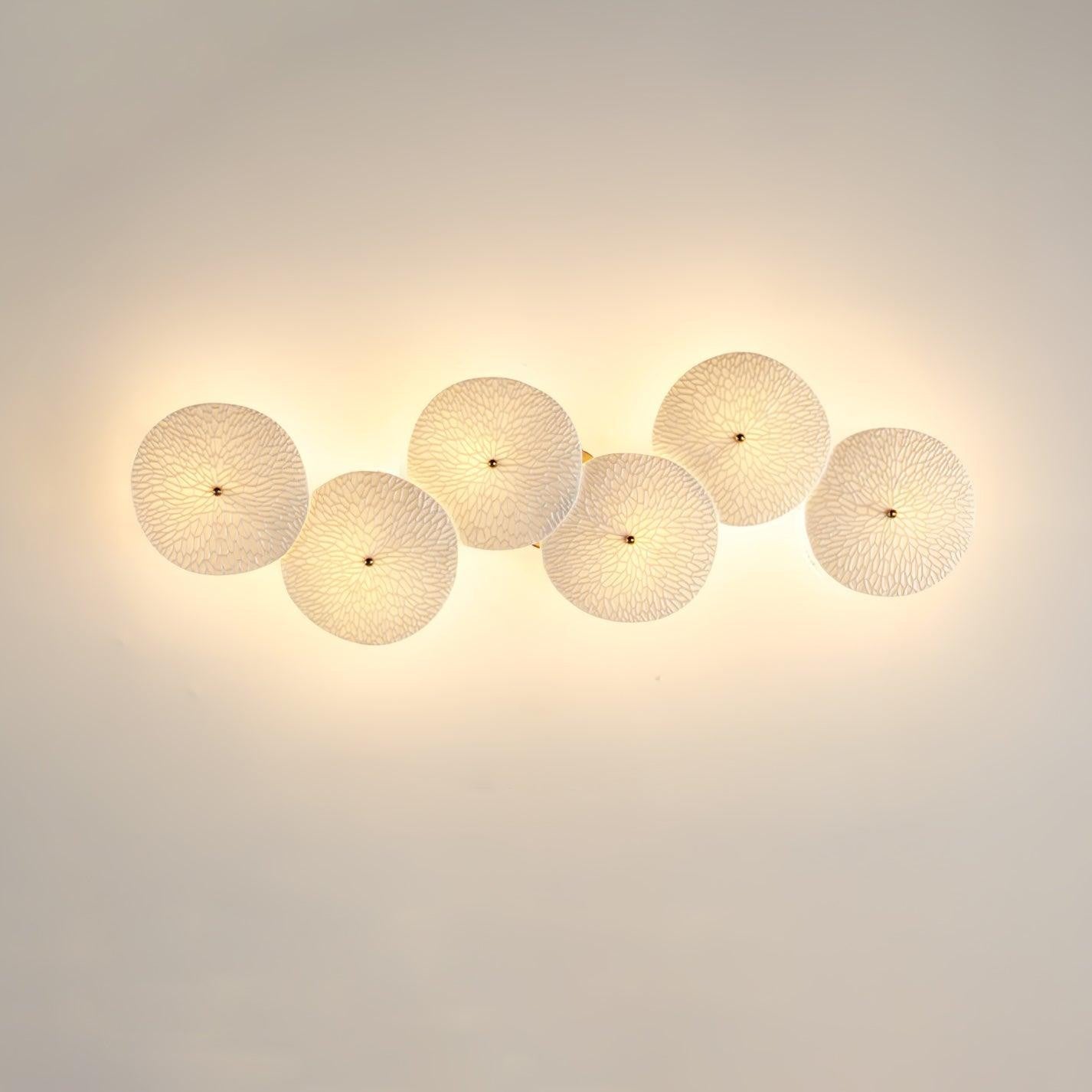Lotus Cascade Ceramic Wall Light, Hardwired Wall Sconce, detail 3