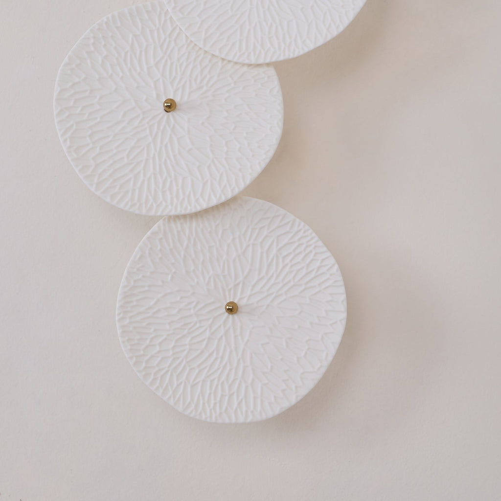 Lotus Cascade Ceramic Wall Light, Hardwired Wall Sconce, detail 40