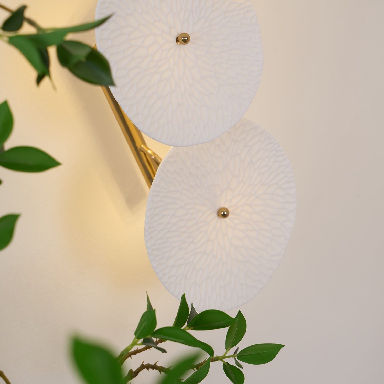 Lotus Cascade Ceramic Wall Light, Hardwired Wall Sconce, detail 43