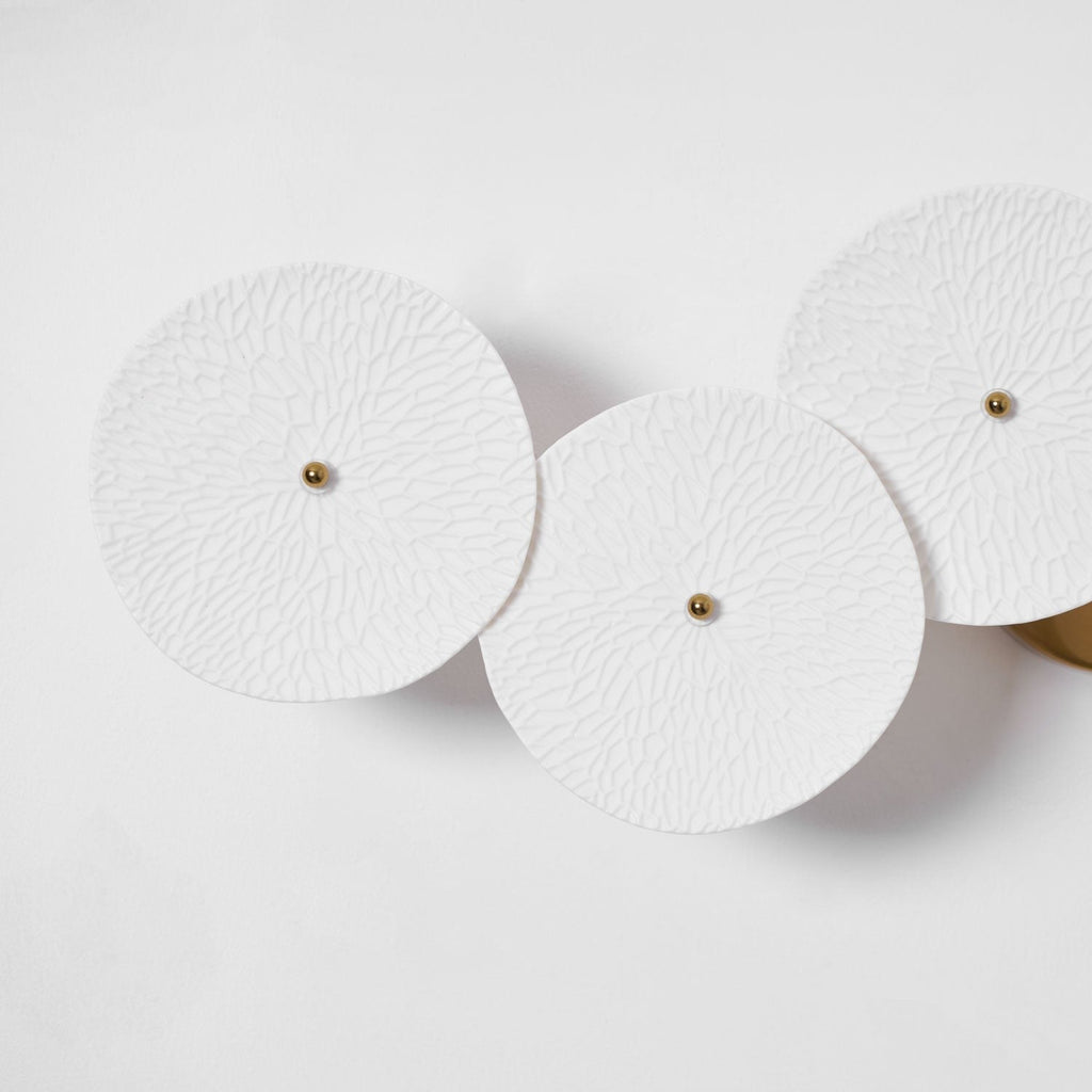 Lotus Cascade Ceramic Wall Light, Hardwired Wall Sconce, detail 44