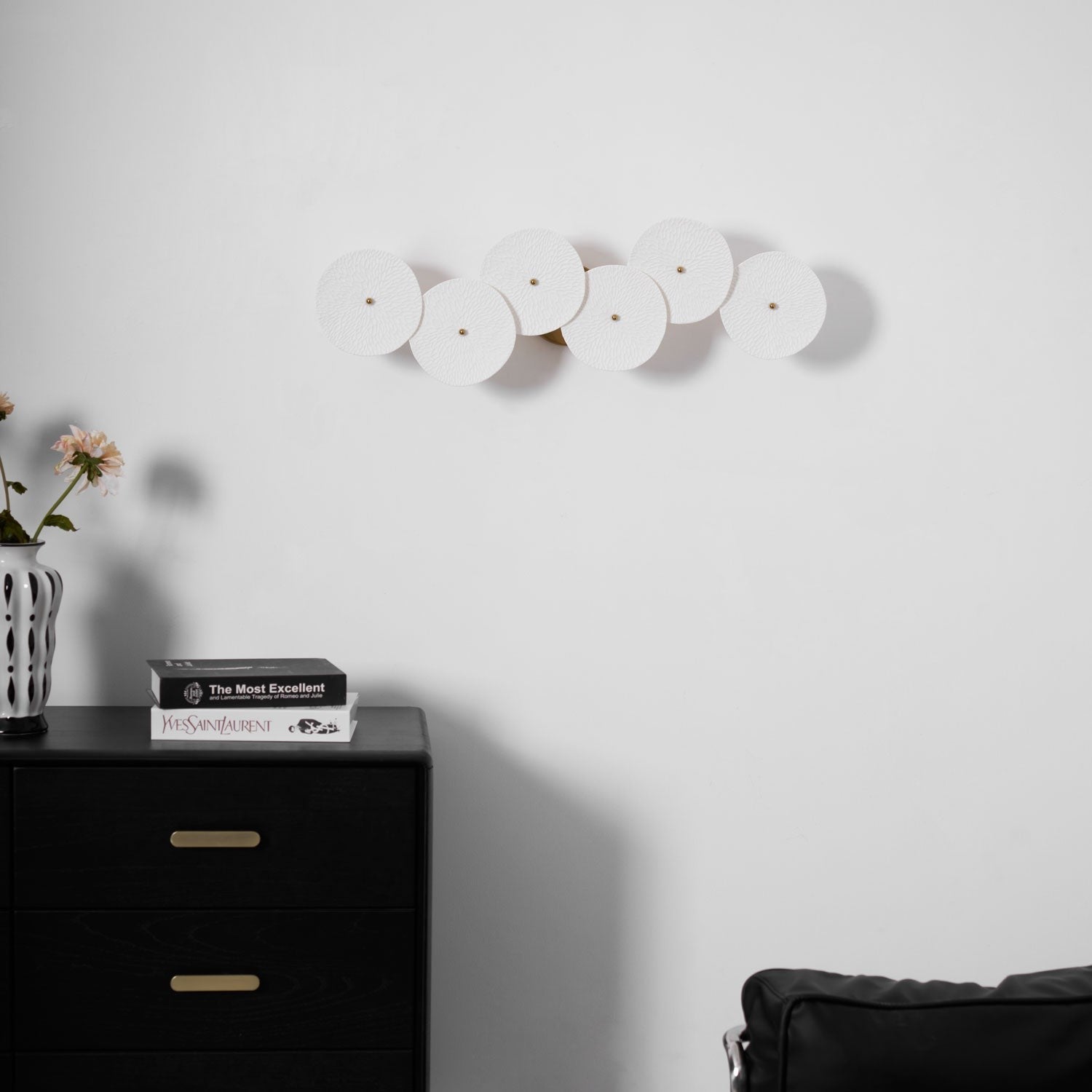 Lotus Cascade Ceramic Wall Light, Hardwired Wall Sconce, detail 47