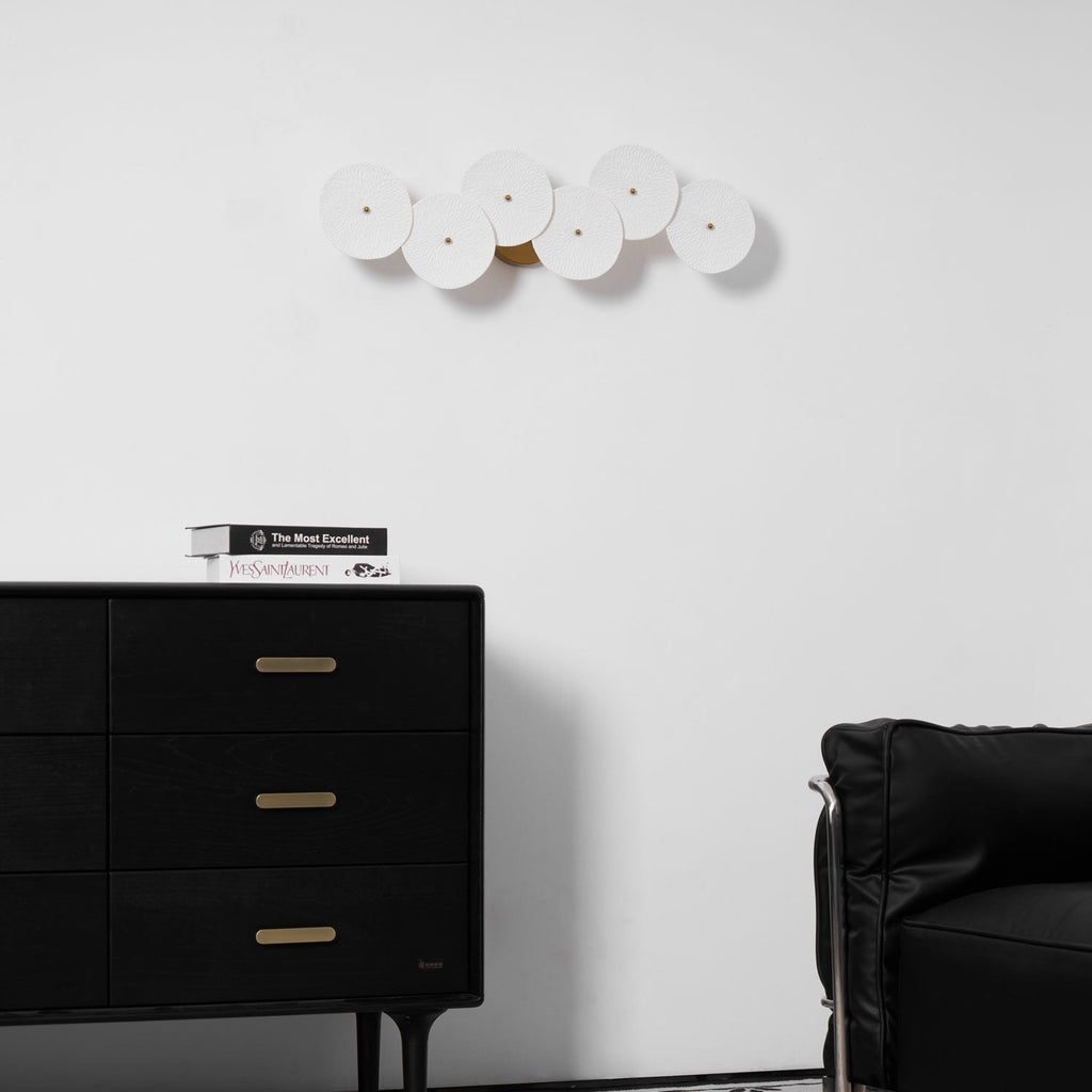 Lotus Cascade Ceramic Wall Light, Hardwired Wall Sconce, detail 48
