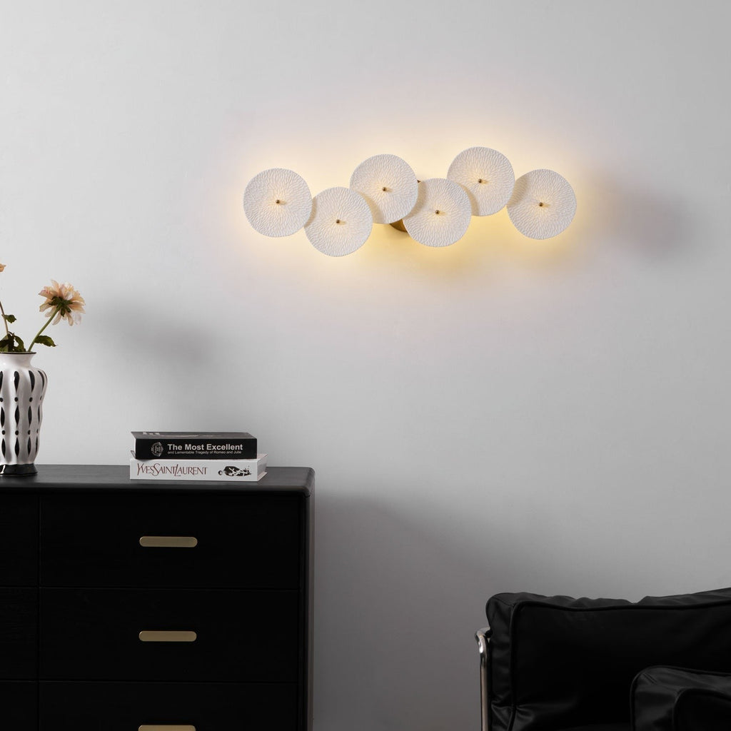 Lotus Cascade Ceramic Wall Light, Hardwired Wall Sconce, detail 53