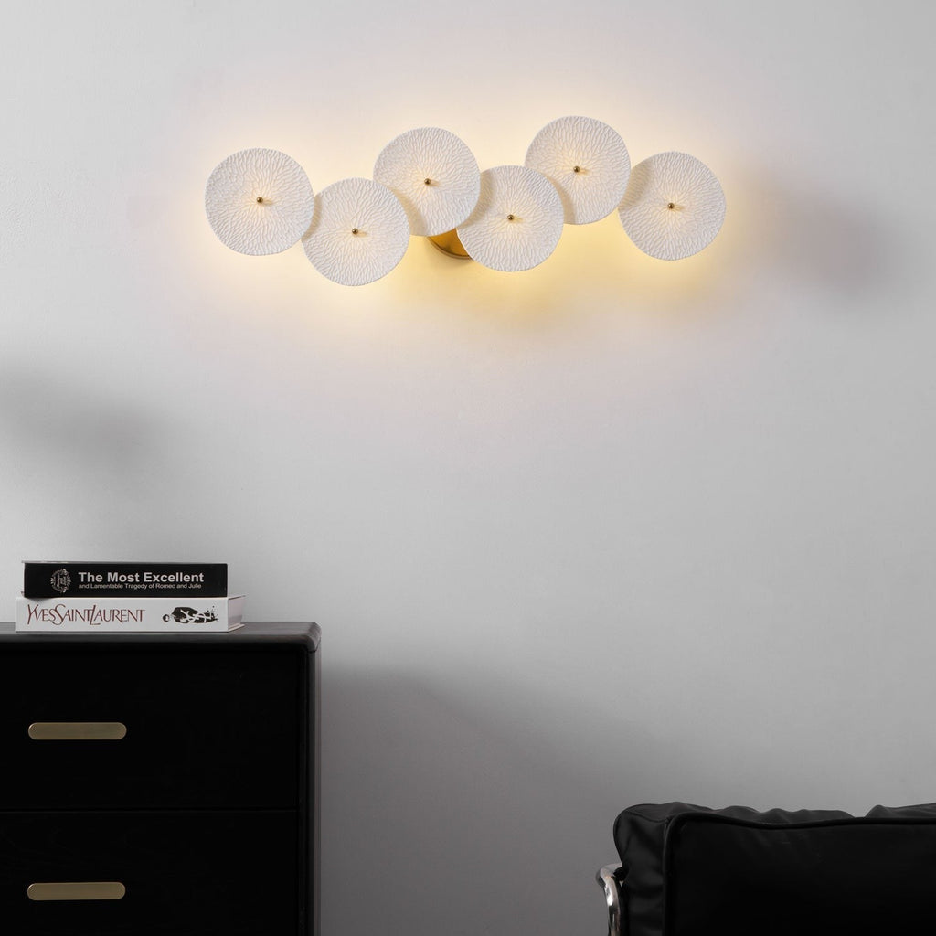 Lotus Cascade Ceramic Wall Light, Hardwired Wall Sconce, detail 55