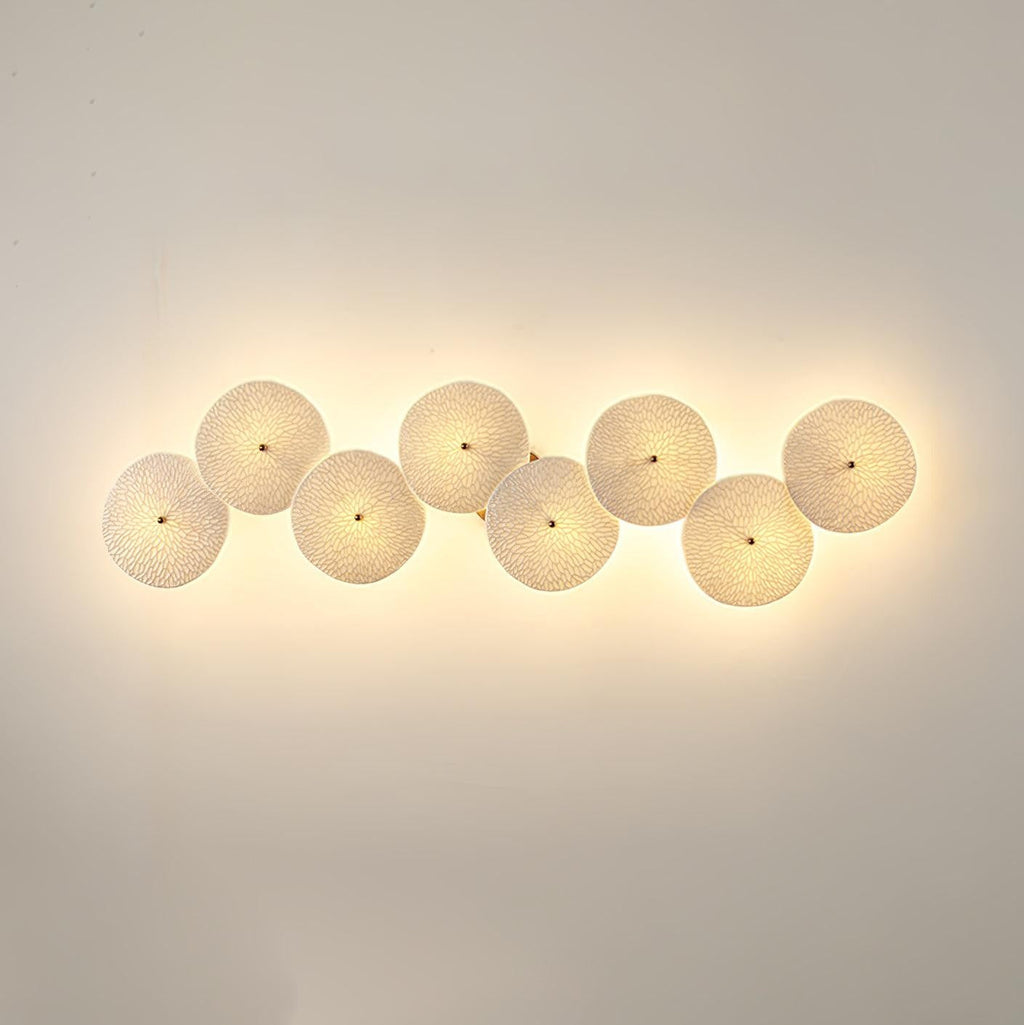 Lotus Cascade Ceramic Wall Light, Hardwired Wall Sconce, detail 5